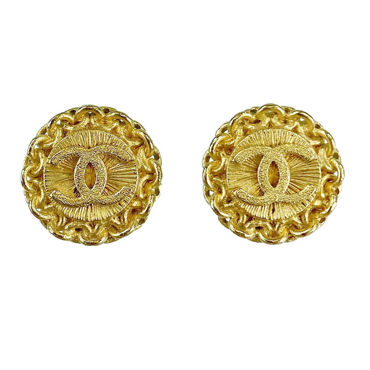 シャネル ゴールドメッキ CCロゴ ゴールド イヤリング