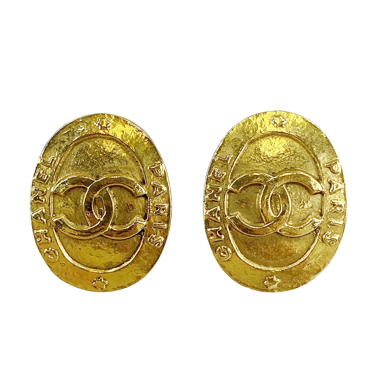 シャネル ゴールドメッキ CCロゴ ゴールド イヤリング