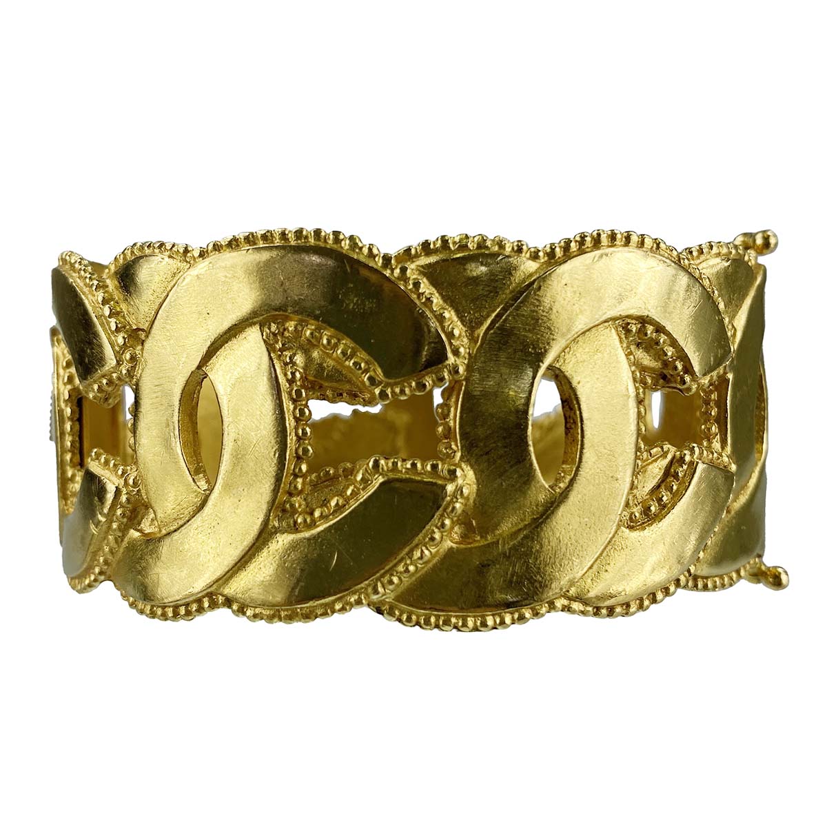 シャネル ゴールドメッキ CCロゴ バングル