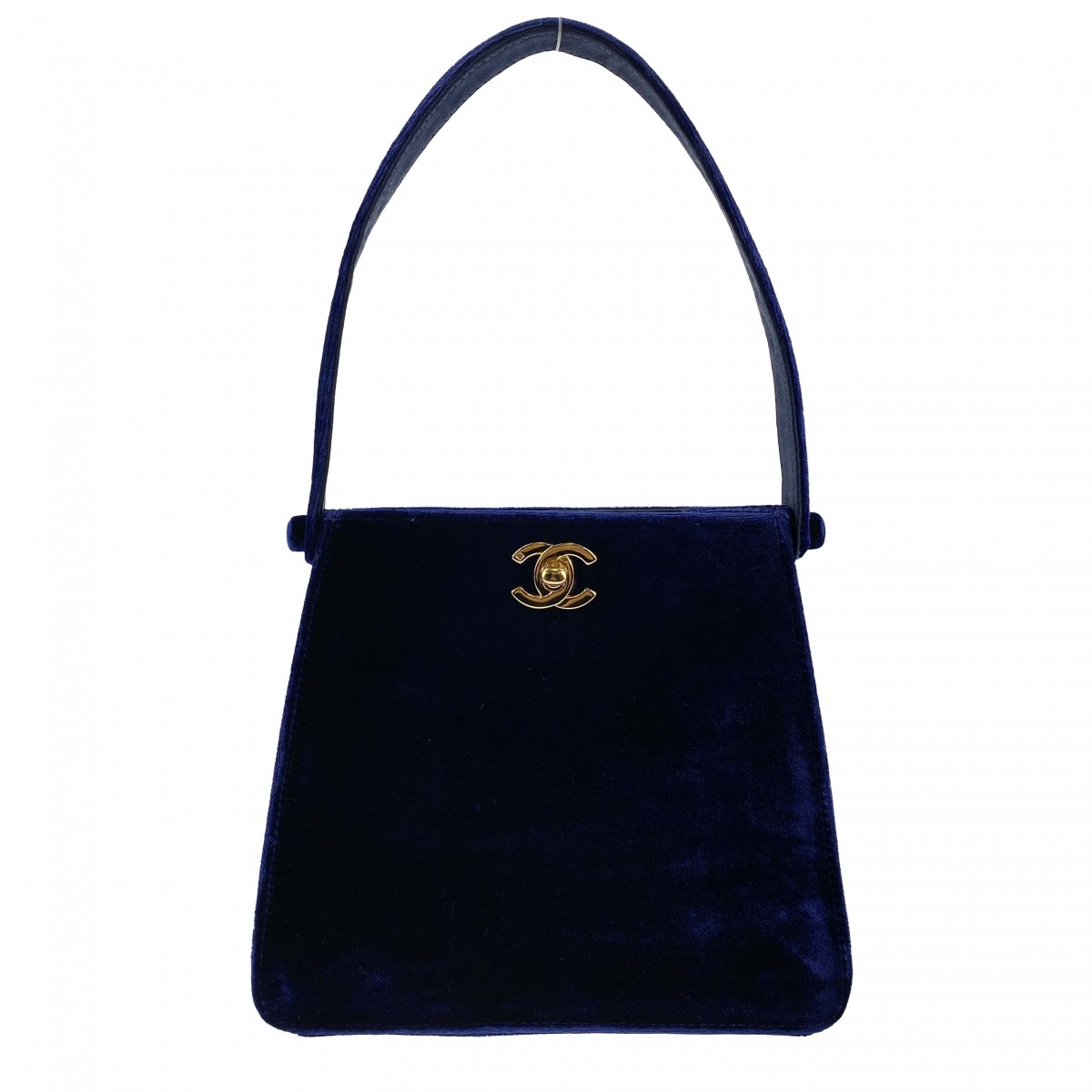 シャネル ベロア ネイビー ショルダーバッグ