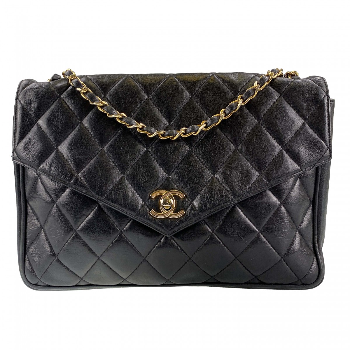 シャネル マトラッセ ラムスキン ブラック ショルダーバッグ