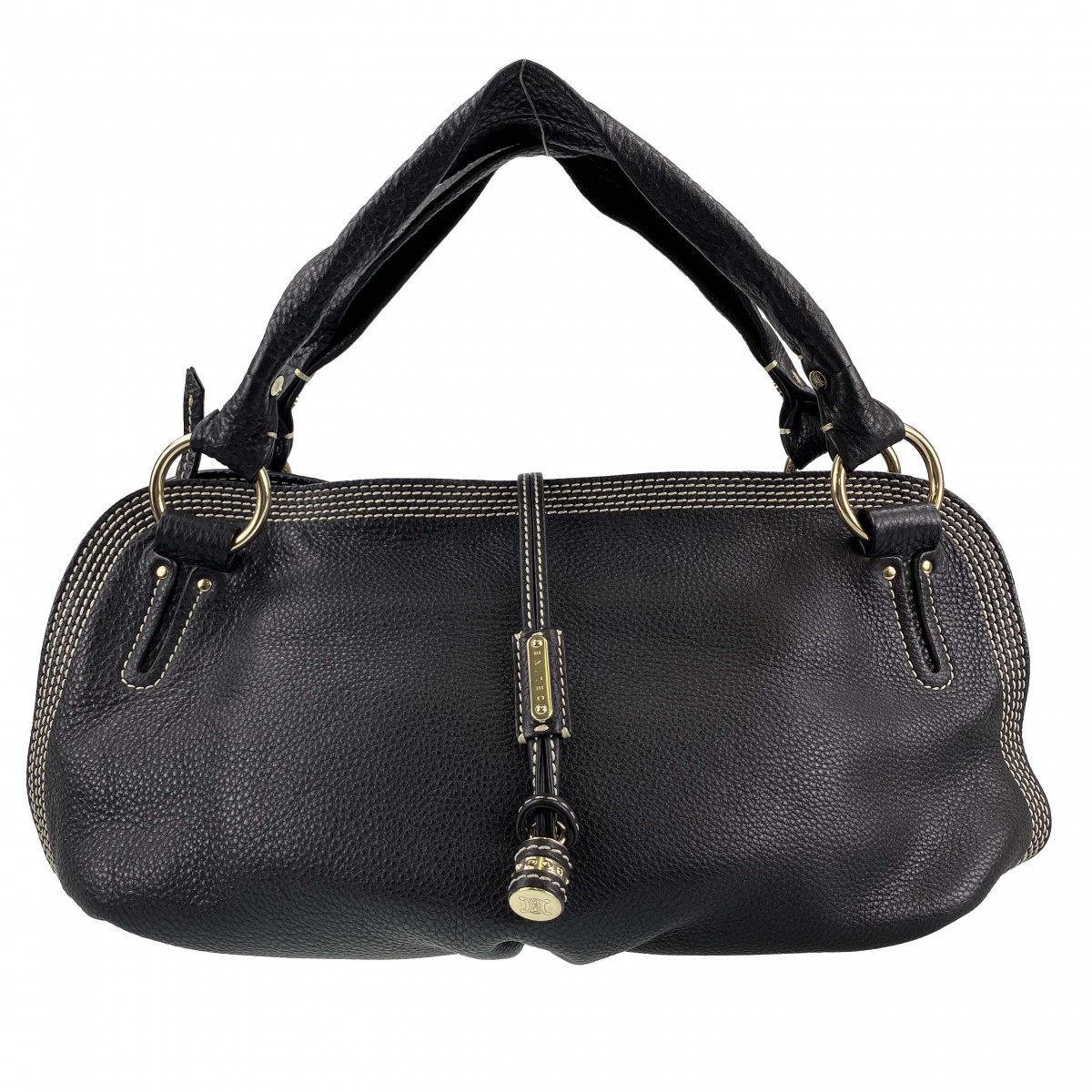 セリーヌ レザー ブラック ショルダーバッグ