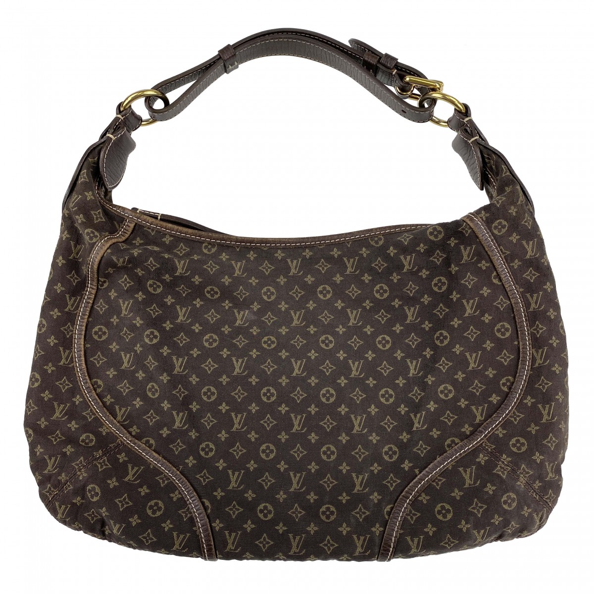 ルイ・ヴィトン モノグラムミニ ラン マノンMM ブラウン ショルダーバッグ