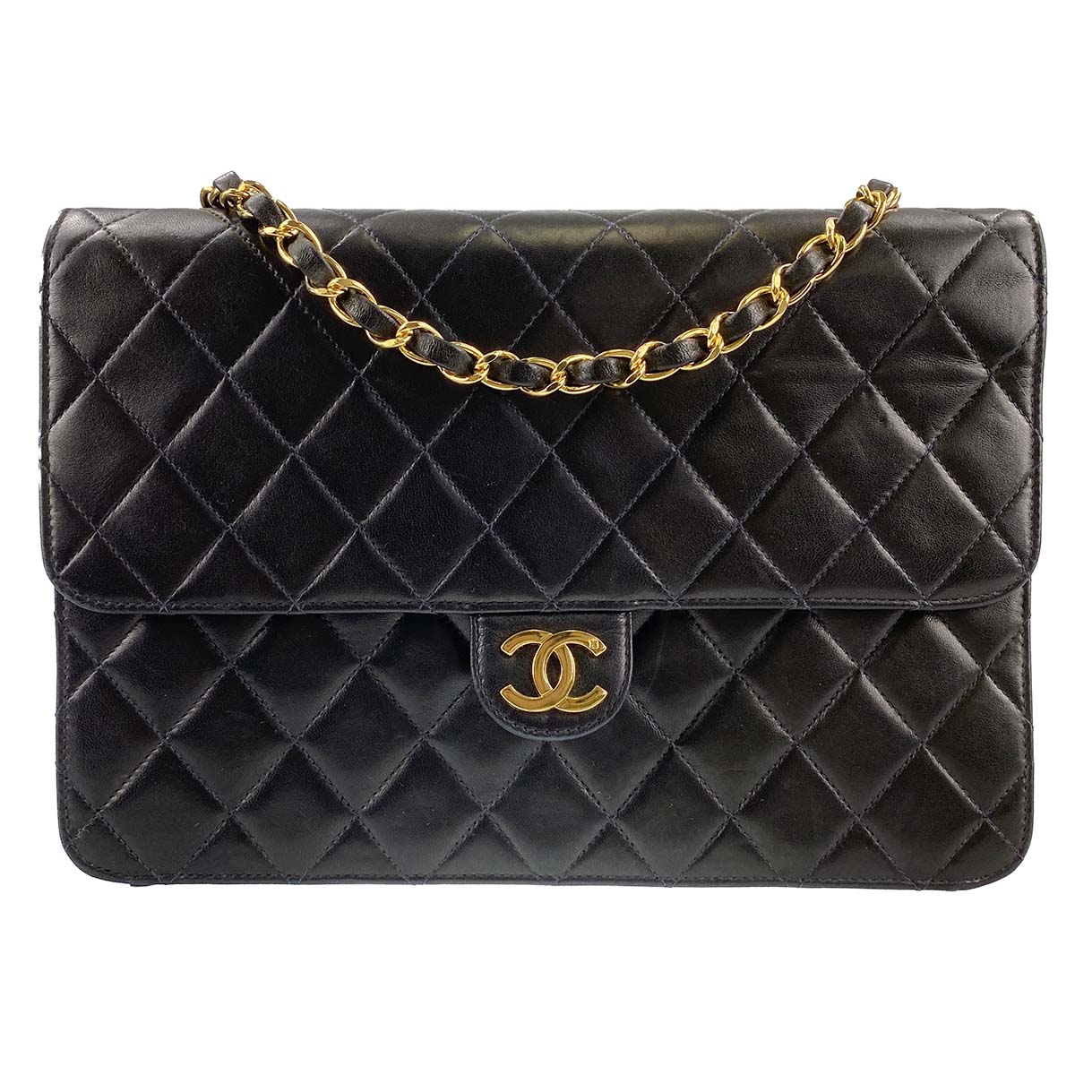 シャネル マトラッセ ラムスキン ブラック ショルダーバッグ