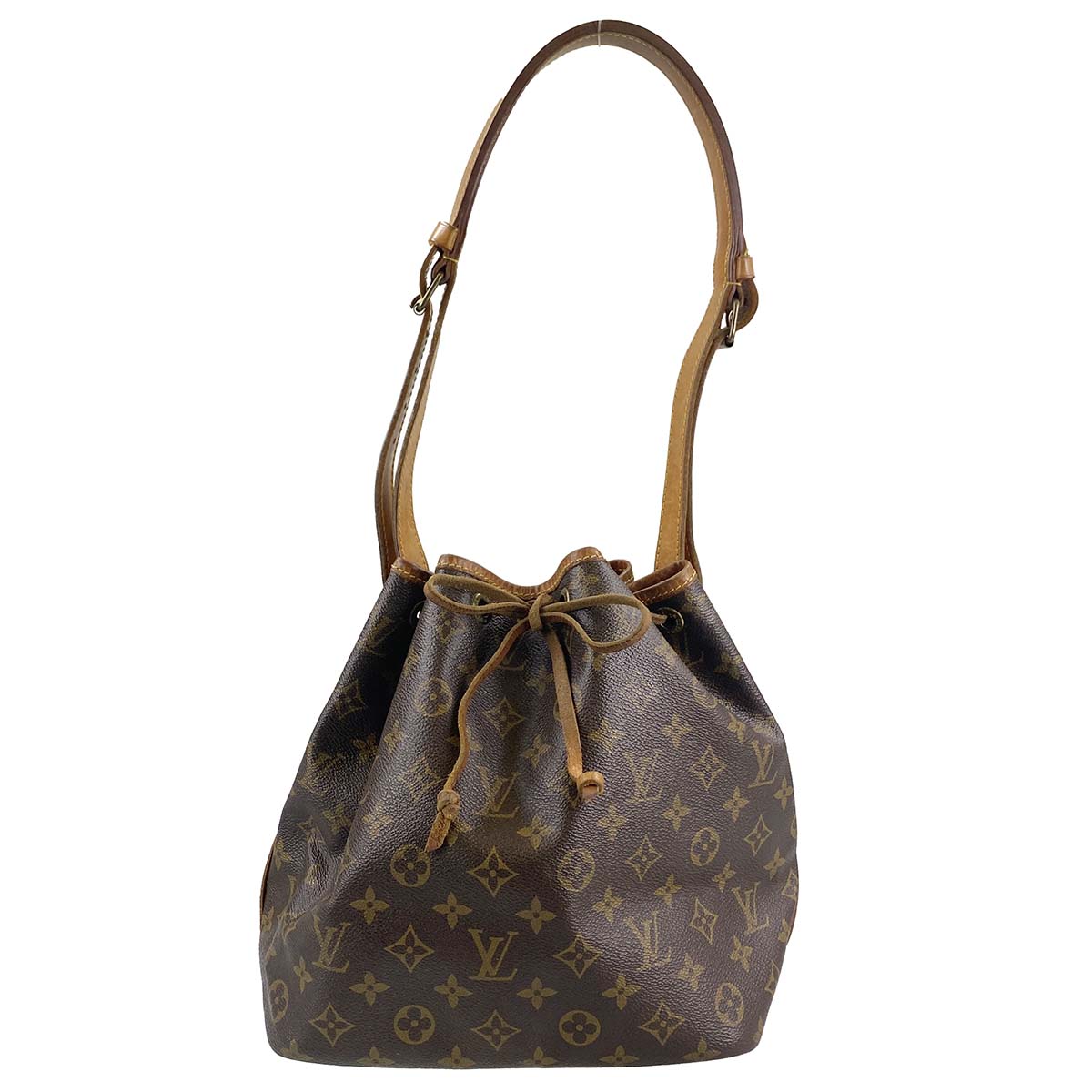 ルイ・ヴィトン モノグラム プチ ノエ ブラウン ショルダーバッグ