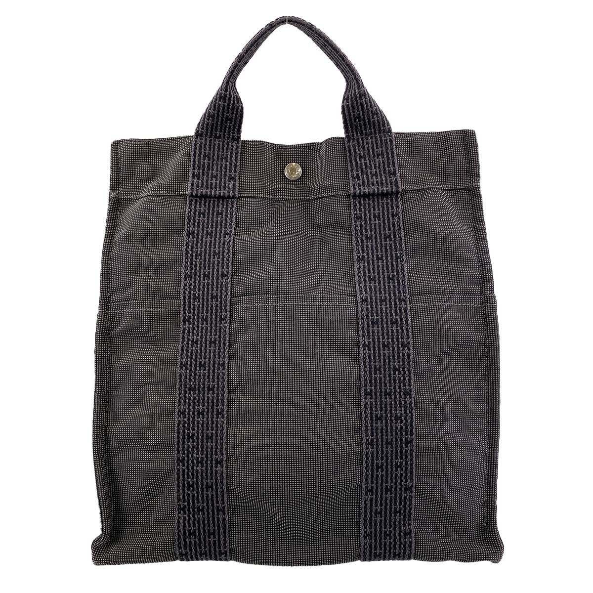 エルメス エールライン アド MM ナイロンキャンバス グレー 2WAY リュック