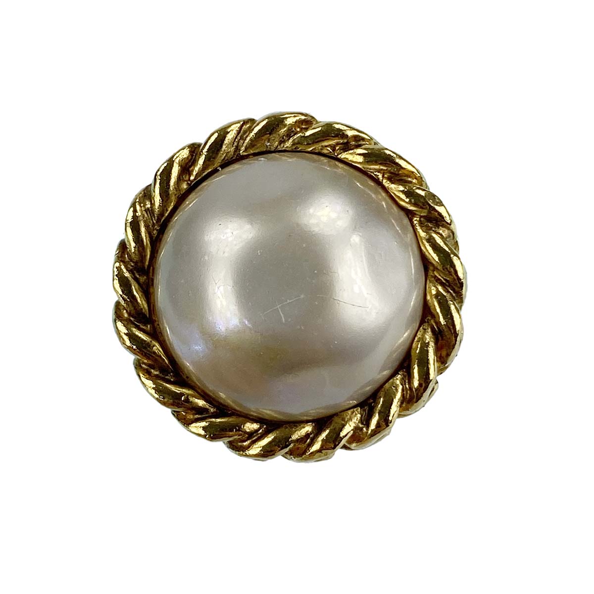 シャネル ゴールドメッキ フェイクパール ゴールド 片方 イヤリング