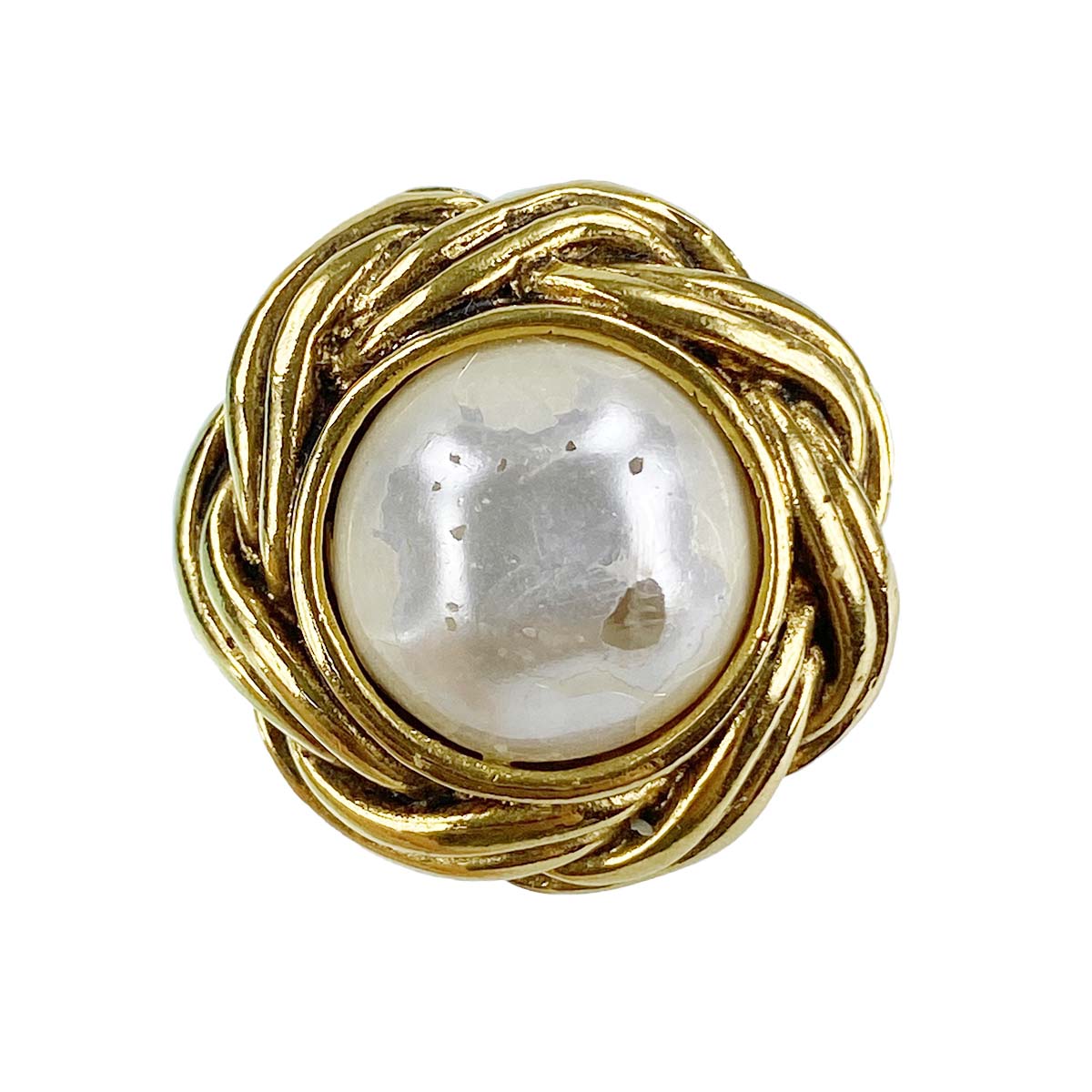 シャネル ゴールドメッキ フェイクパール ゴールド 片方 イヤリング