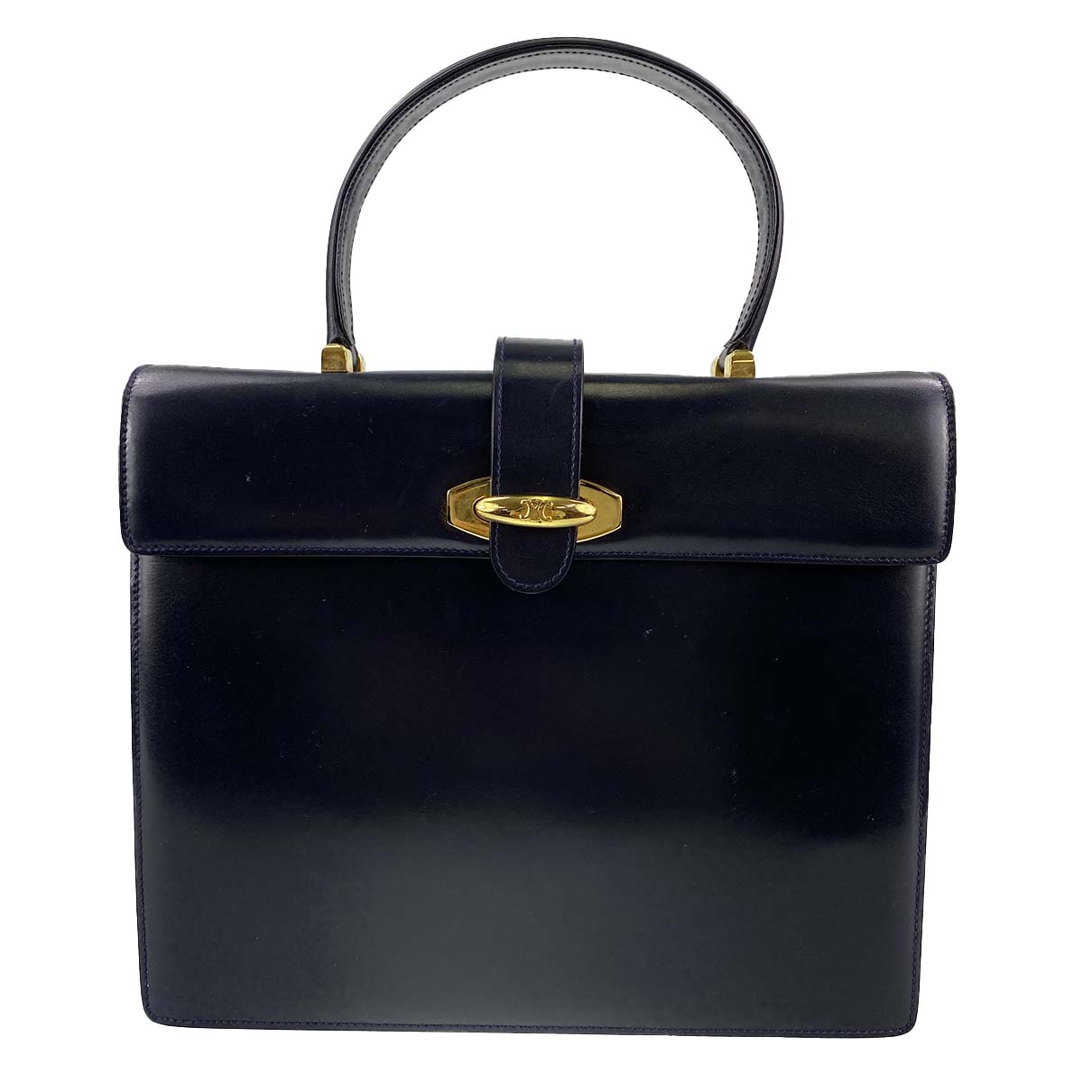 セリーヌ レザー ブラック ハンドバッグ