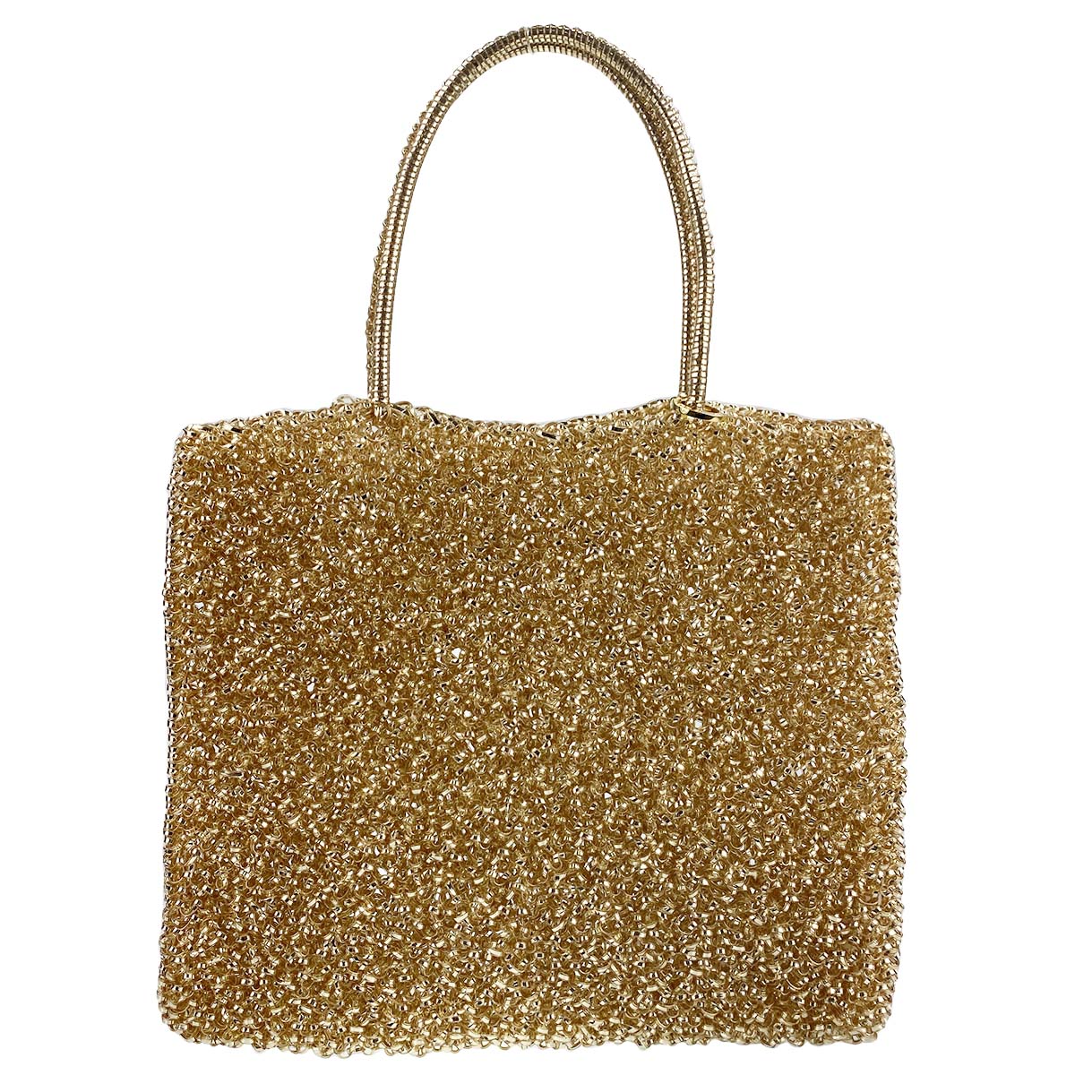 アンテプリマ PVC ワイヤー ゴールド トートバッグ