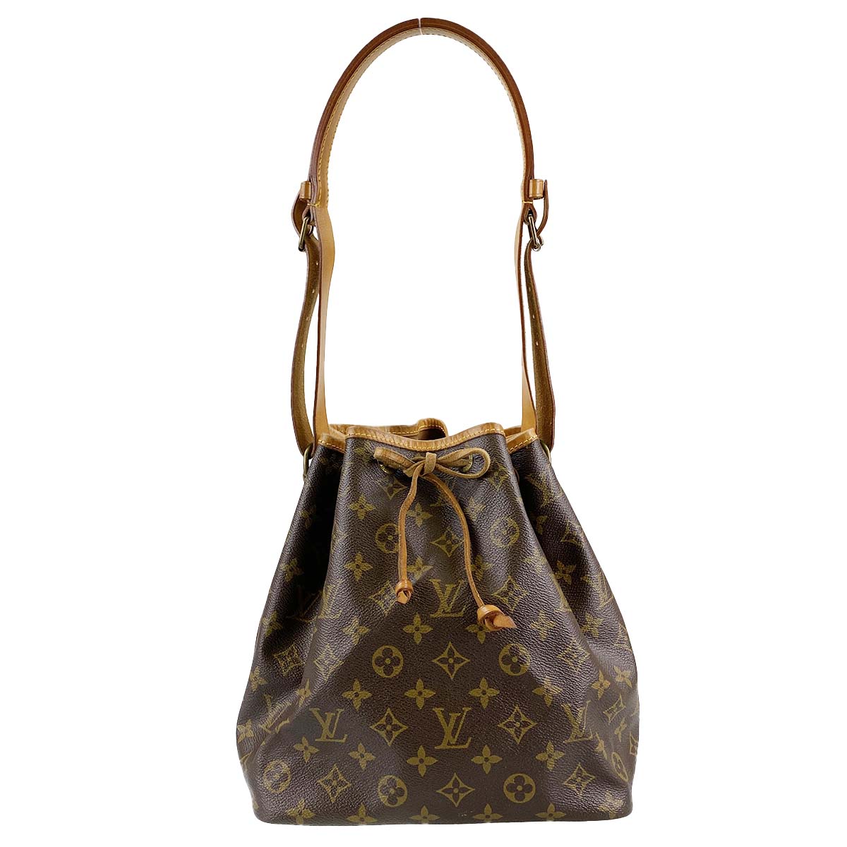 ルイ・ヴィトン モノグラム プチ ノエ ブラウン ショルダーバッグ