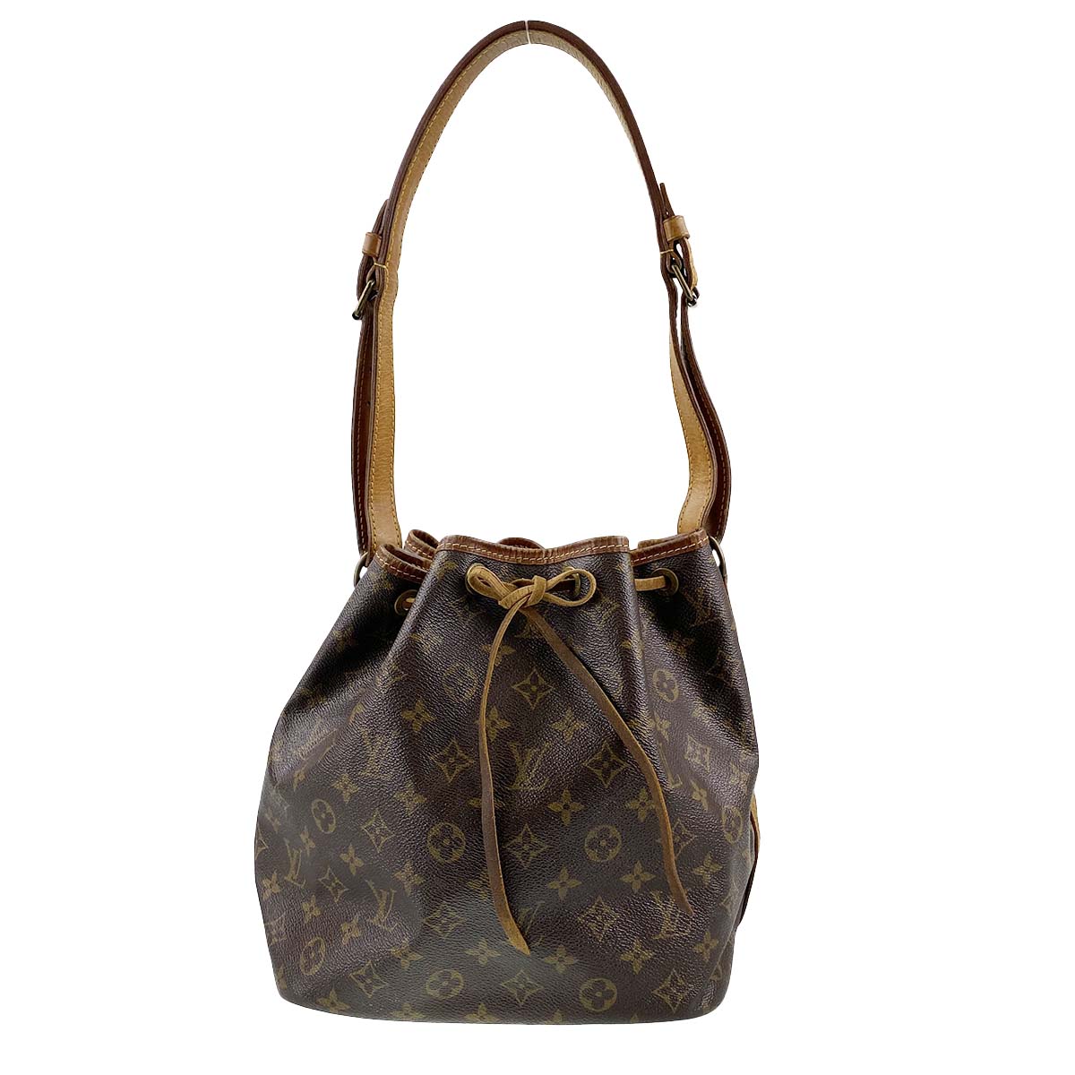 ルイ・ヴィトン モノグラム プチ ノエ ブラウン ショルダーバッグ