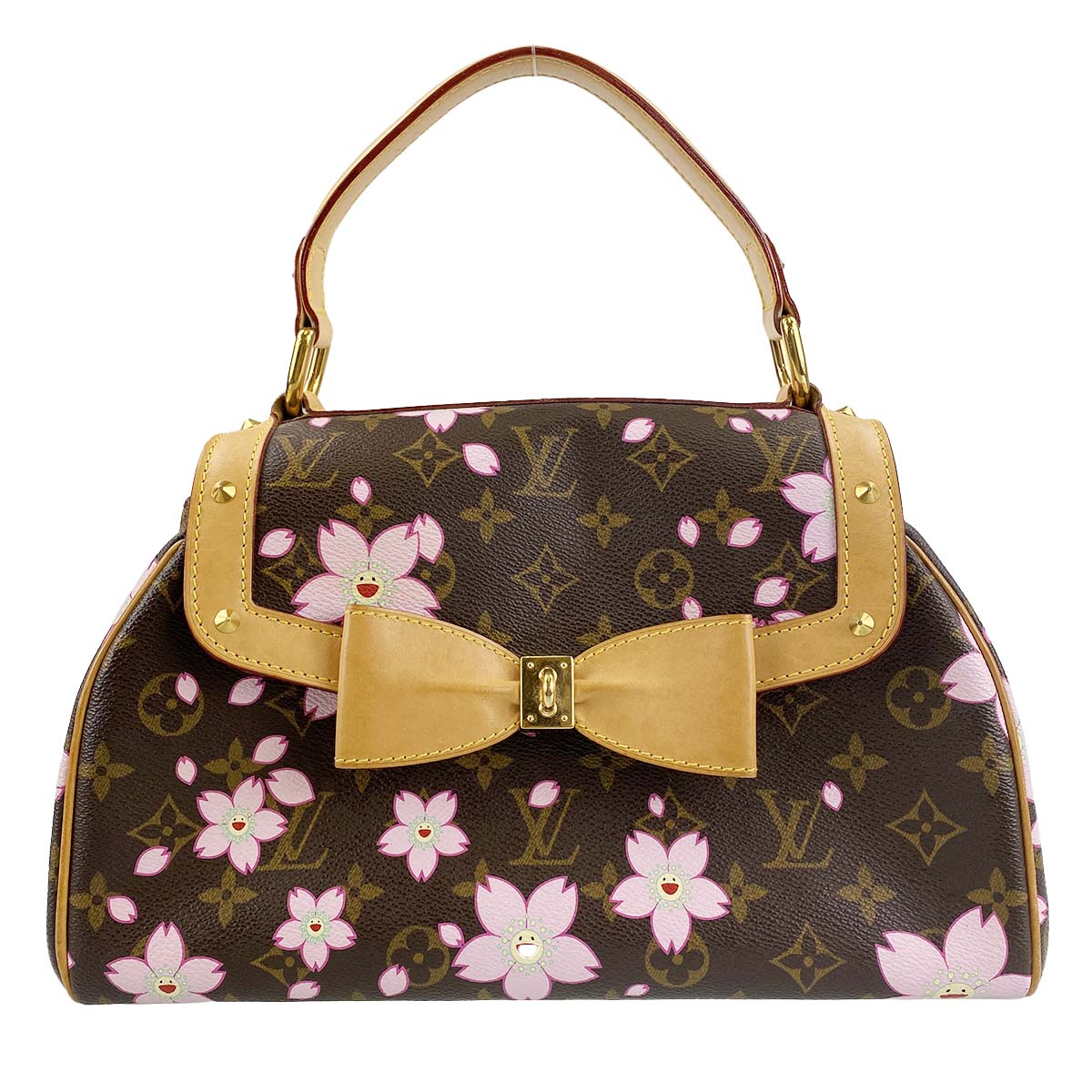 ルイ・ヴィトン モノグラム チェリーブロッサム サックレトロPM ブラウン ハンドバッグ