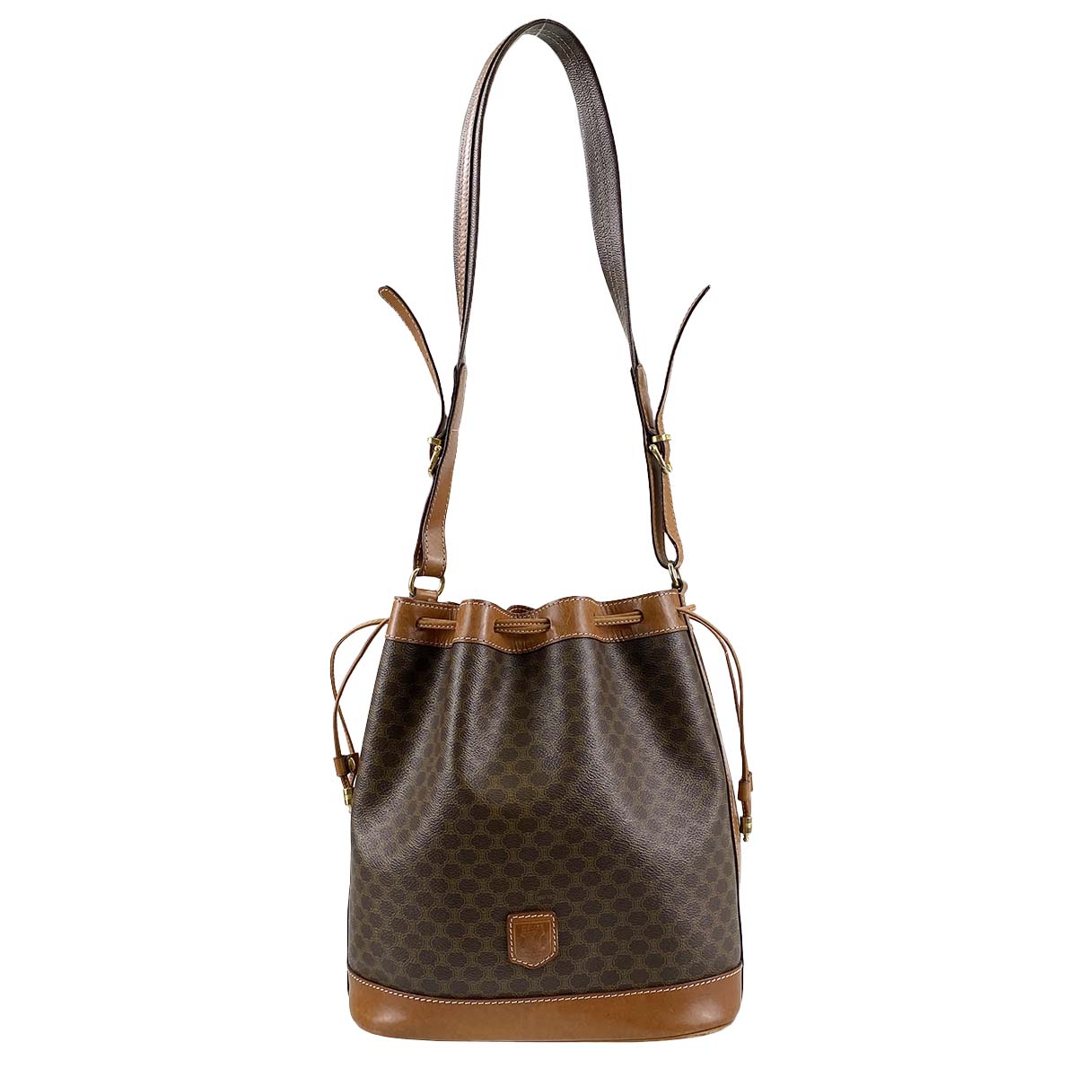 セリーヌ マカダム 巾着型 ショルダーバッグ