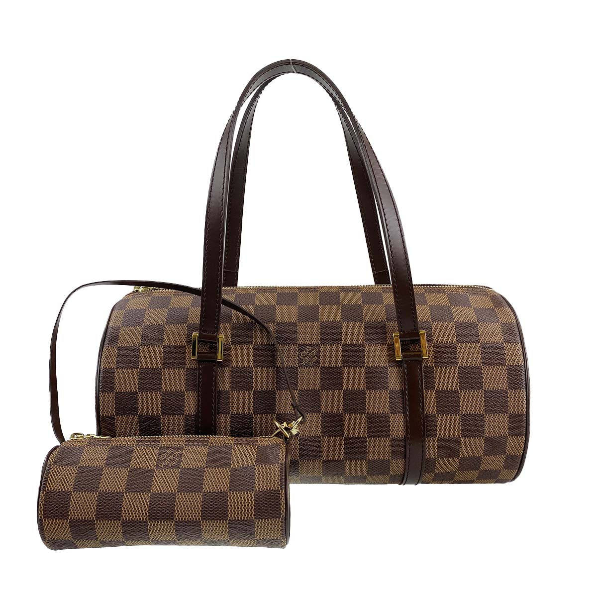 ルイ・ヴィトン ダミエ エベヌ パピヨン30 ブラウン ハンドバッグ