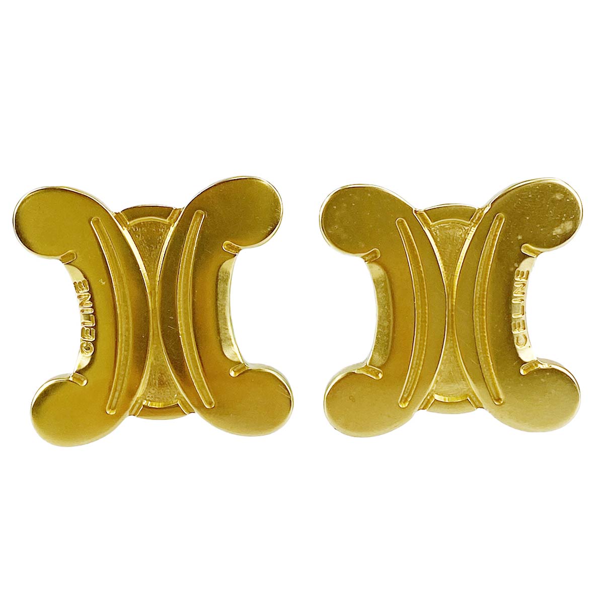 セリーヌ ブラゾンロゴ イヤリング