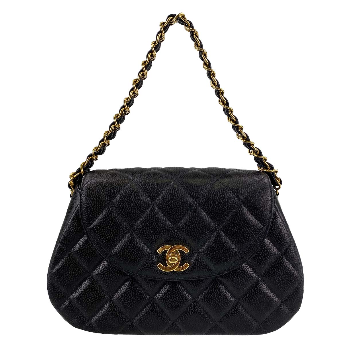 シャネル マトラッセ キャビアスキン ブラック ショルダーバッグ