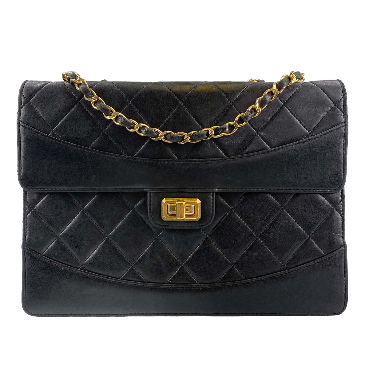 シャネル マトラッセ ラムスキン ブラック ショルダーバッグ