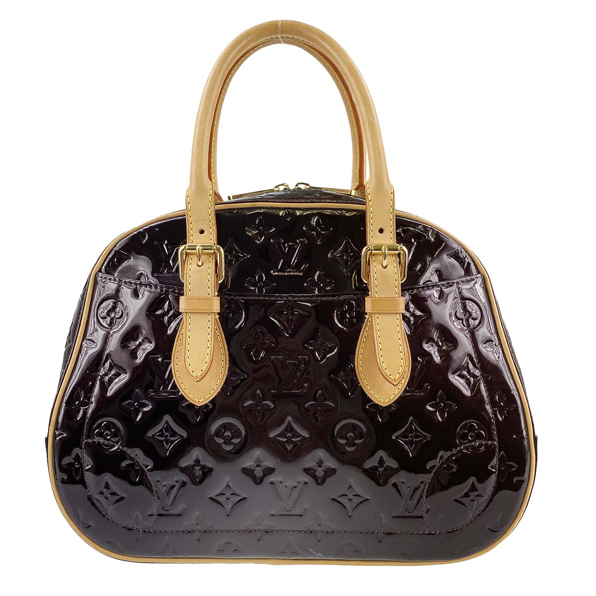 ルイ・ヴィトン モノグラム ヴェルニ サミット ドライブ アマラント ハンドバッグ