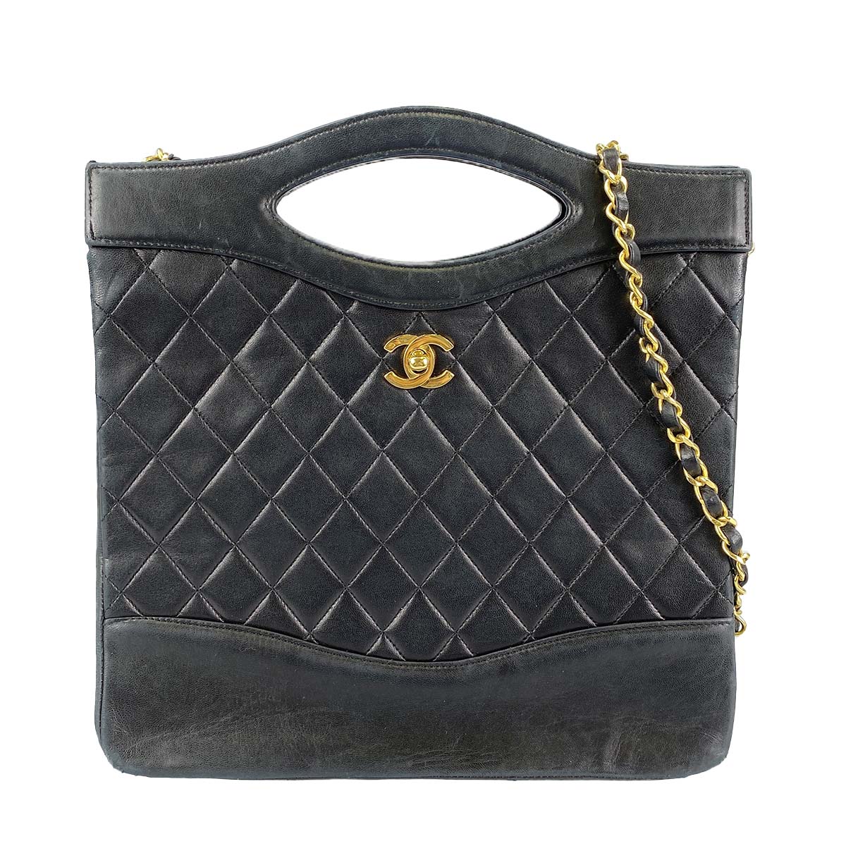 シャネル マトラッセ ラムスキン ブラック 2WAY ショルダーバッグ