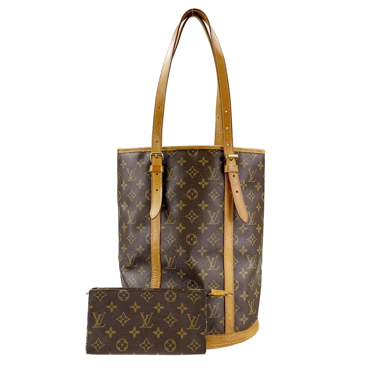 ルイ・ヴィトン モノグラム バケットGM ブラウン ショルダーバッグ