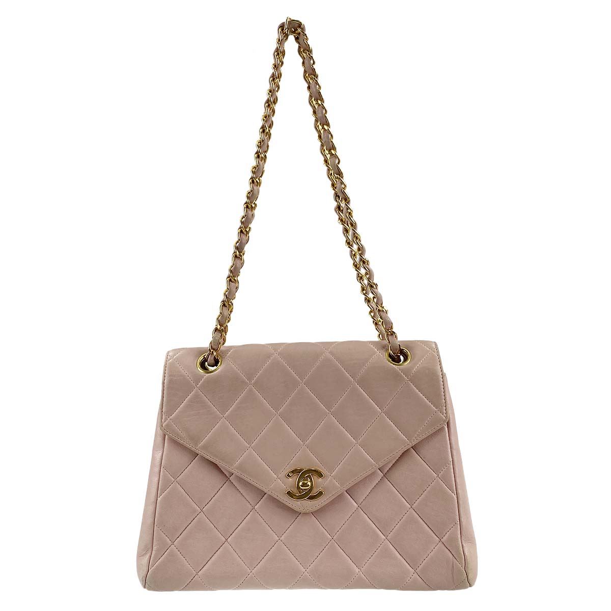 シャネル マトラッセ ラムスキン ピンク ショルダーバッグ