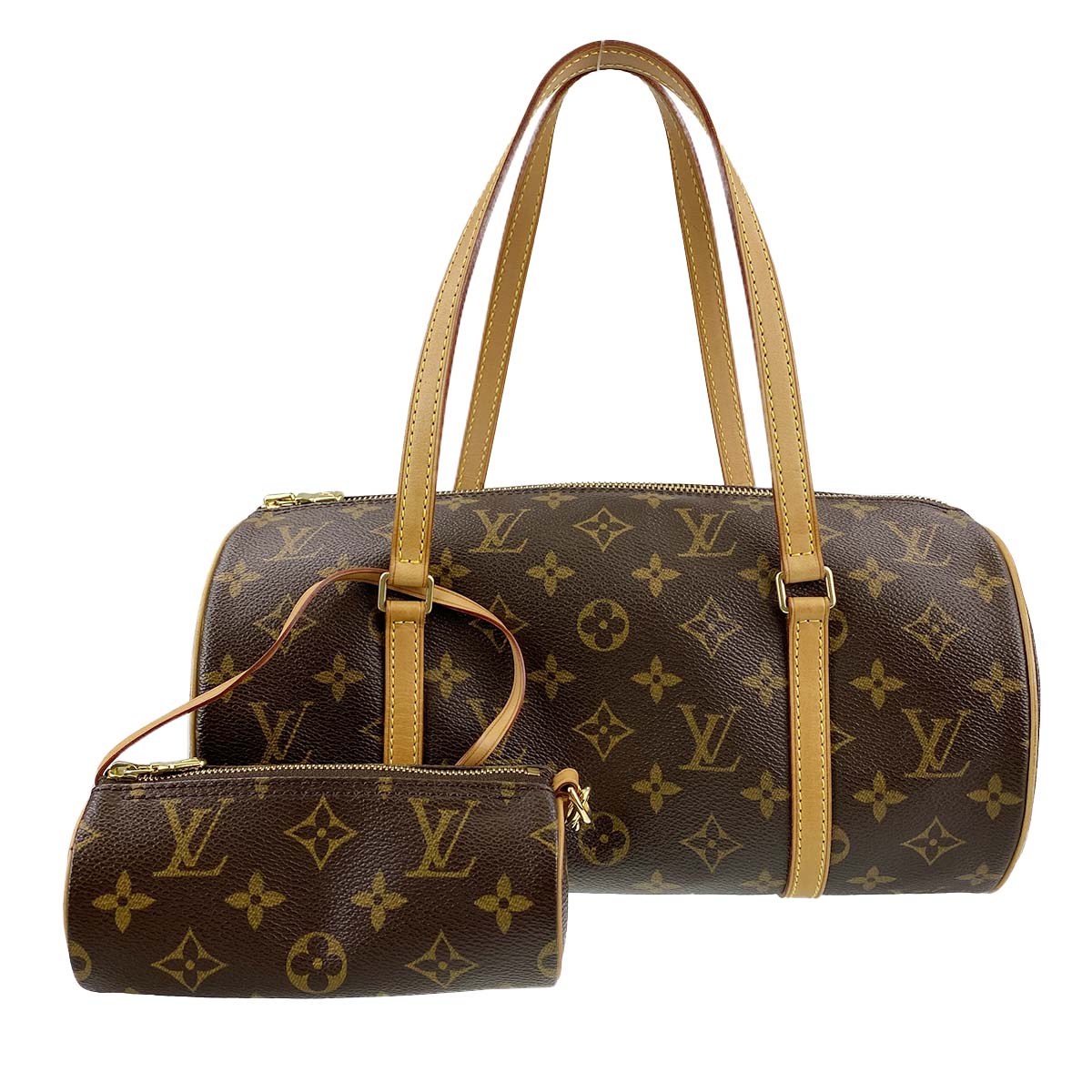 ルイ・ヴィトン モノグラム パピヨン30 ブラウン ハンドバッグ