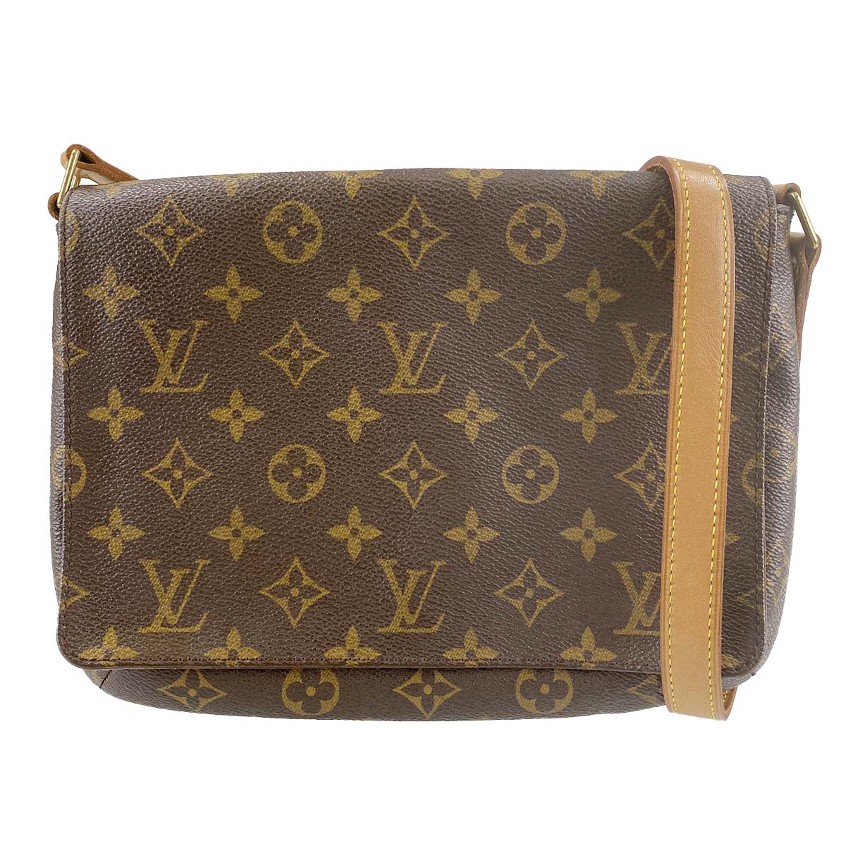 ルイ・ヴィトン モノグラム ミュゼット タンゴ ブラウン ロング ショルダーバッグ