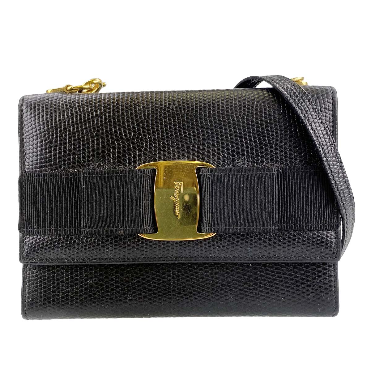 フェラガモ ヴァラ リボン ショルダーバッグ