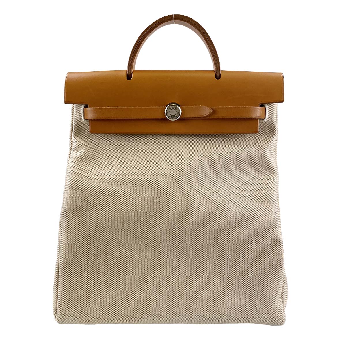 エルメス エールバッグGM トワルアッシュ レザー ベージュ リュック