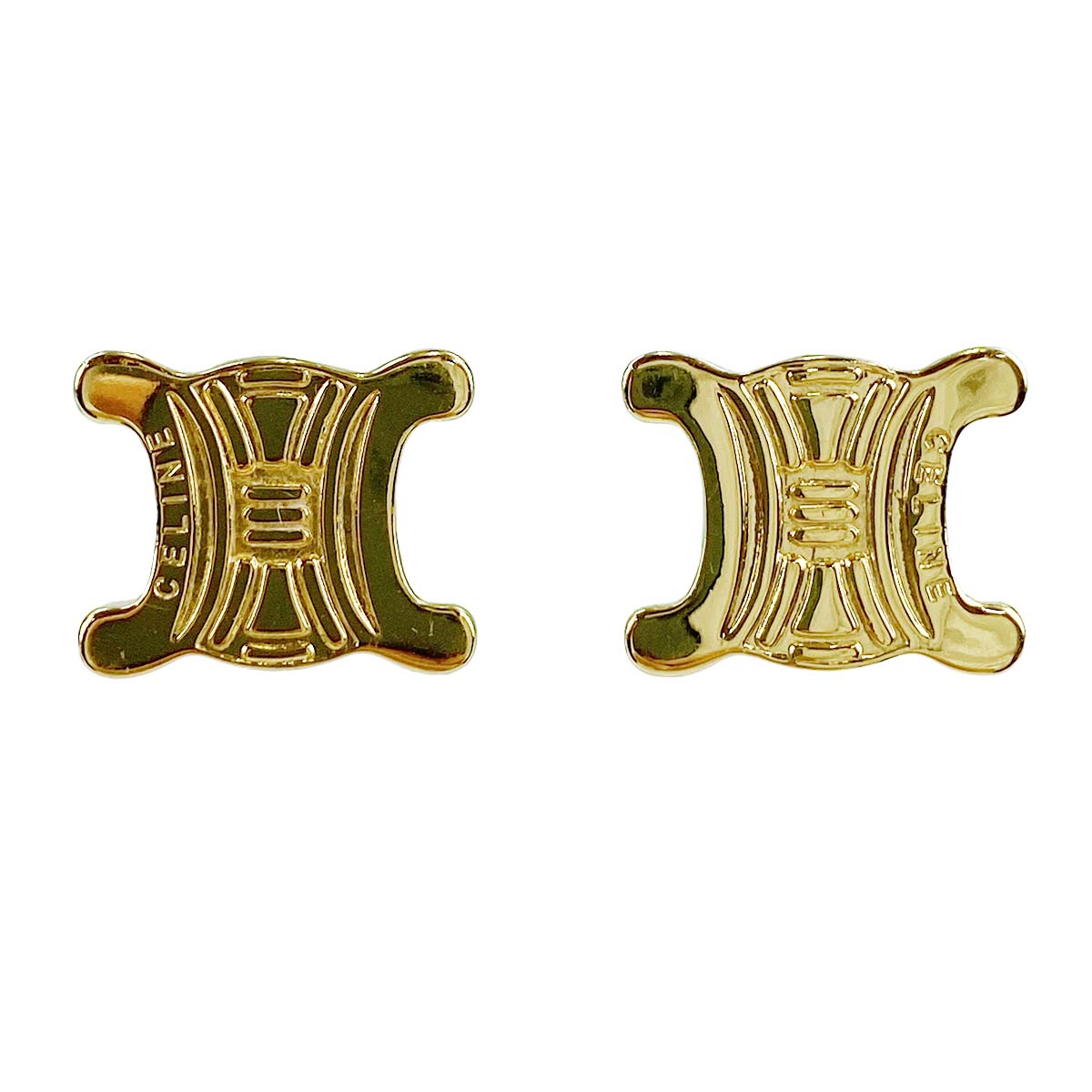 セリーヌ ブラゾンロゴ イヤリング