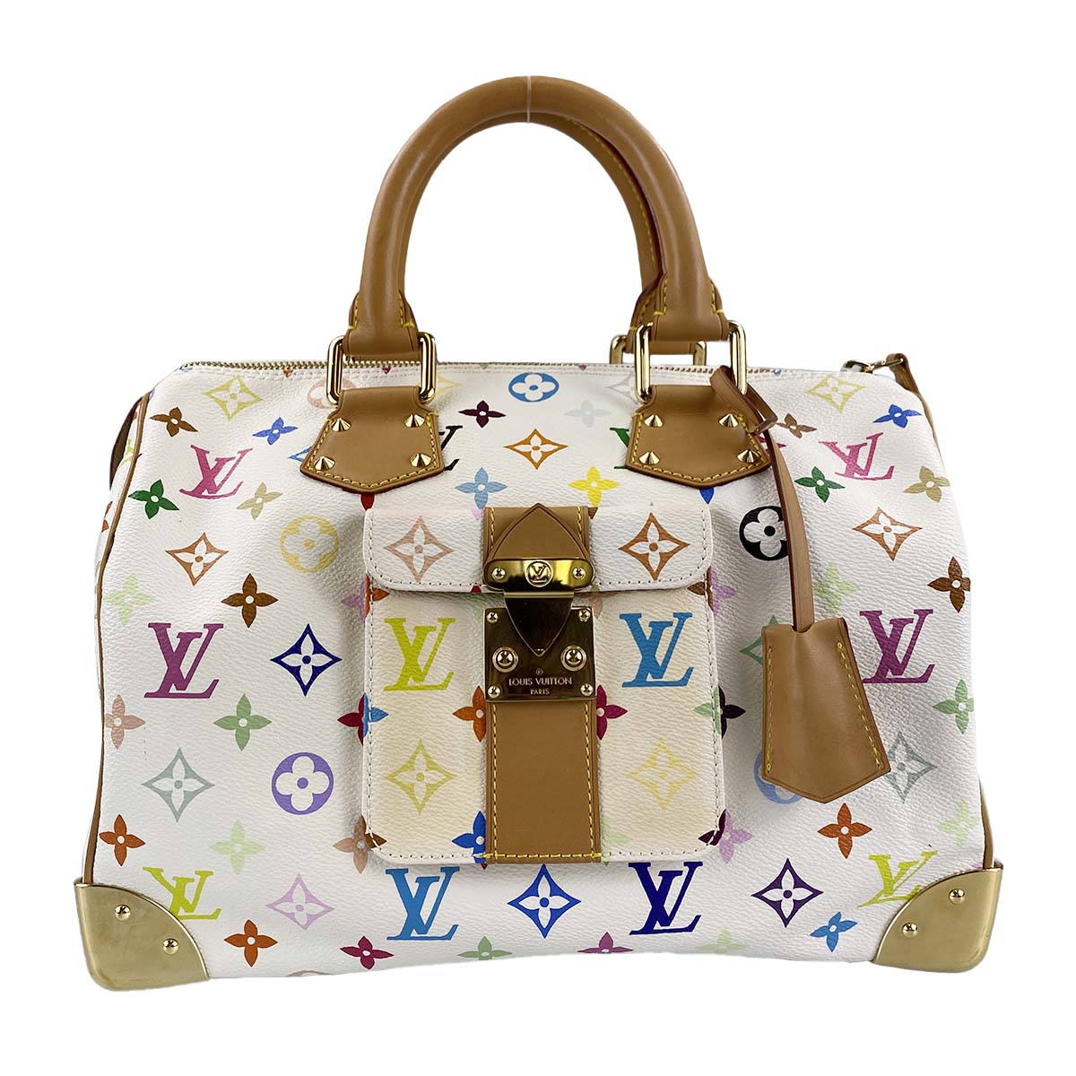ルイ・ヴィトン モノグラム マルチカラー スピーディ30 ブロン ハンドバッグ