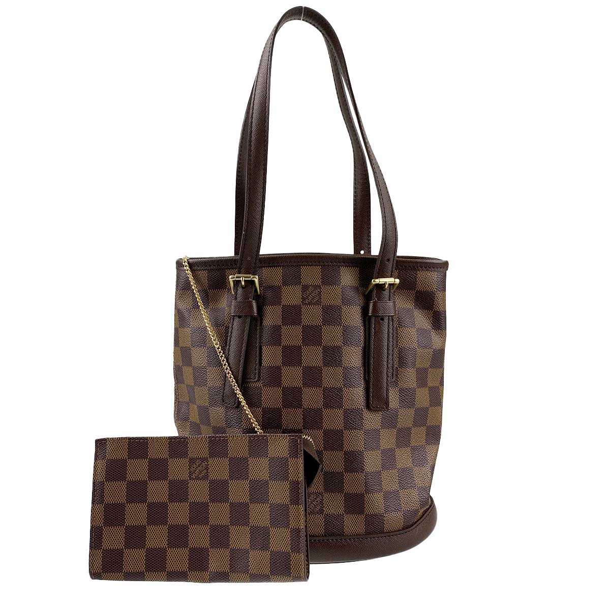 ルイ・ヴィトン ダミエ エベヌ マレ バケット ブラウン トートバッグ