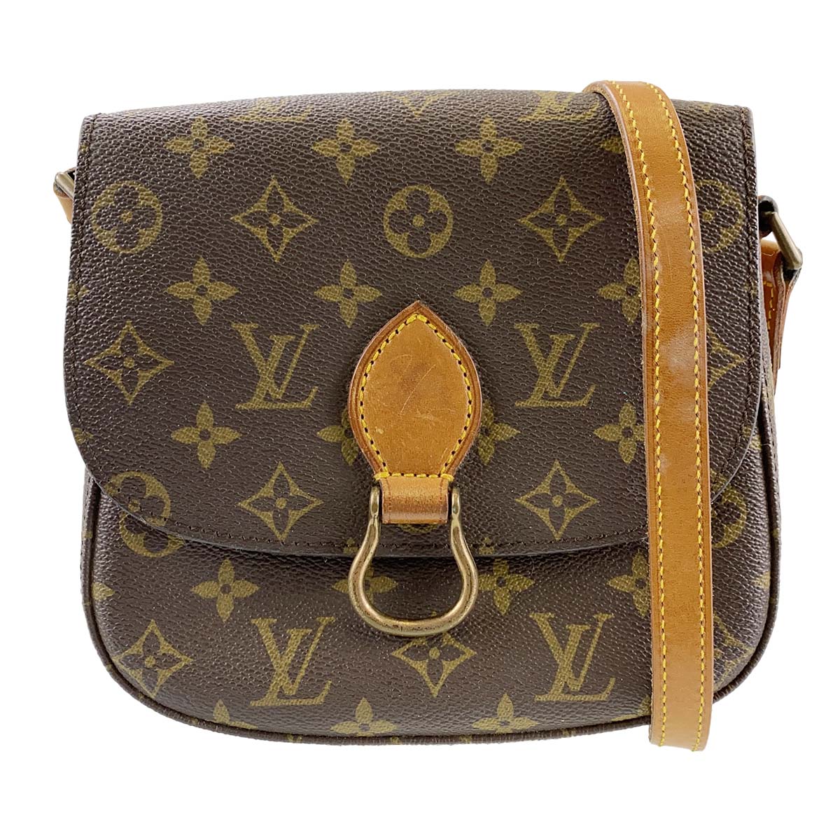 ルイ・ヴィトン モノグラム サンクルーMM ブラウン ショルダーバッグ