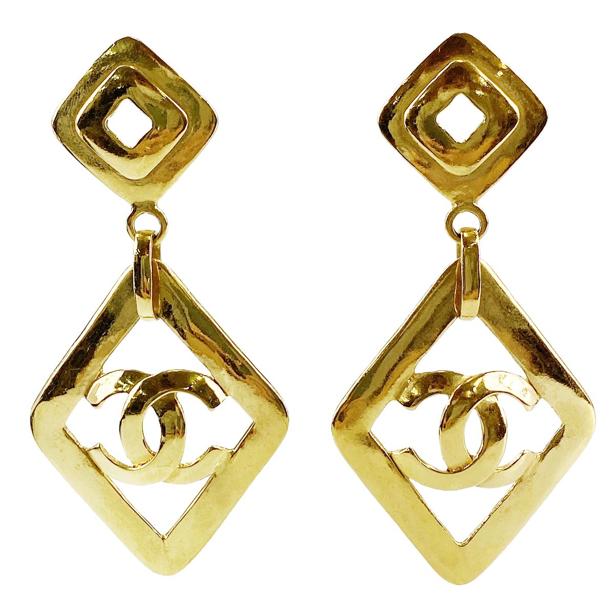 シャネル ゴールドメッキ CCロゴ ゴールド イヤリング