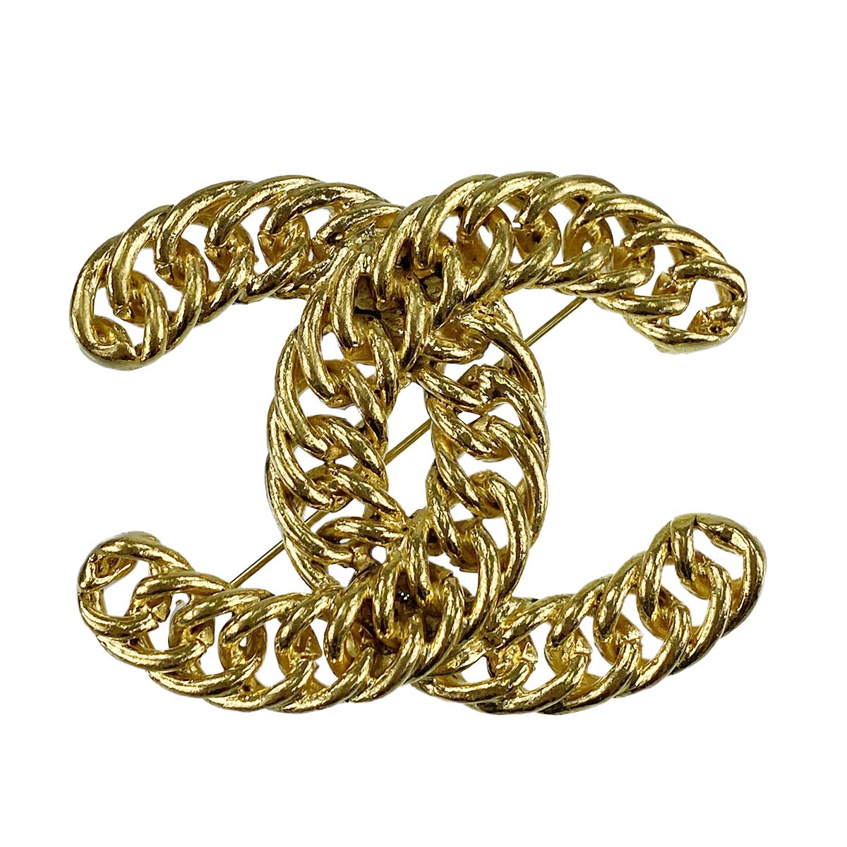 シャネル ゴールドメッキ CCロゴ ゴールド ブローチ
