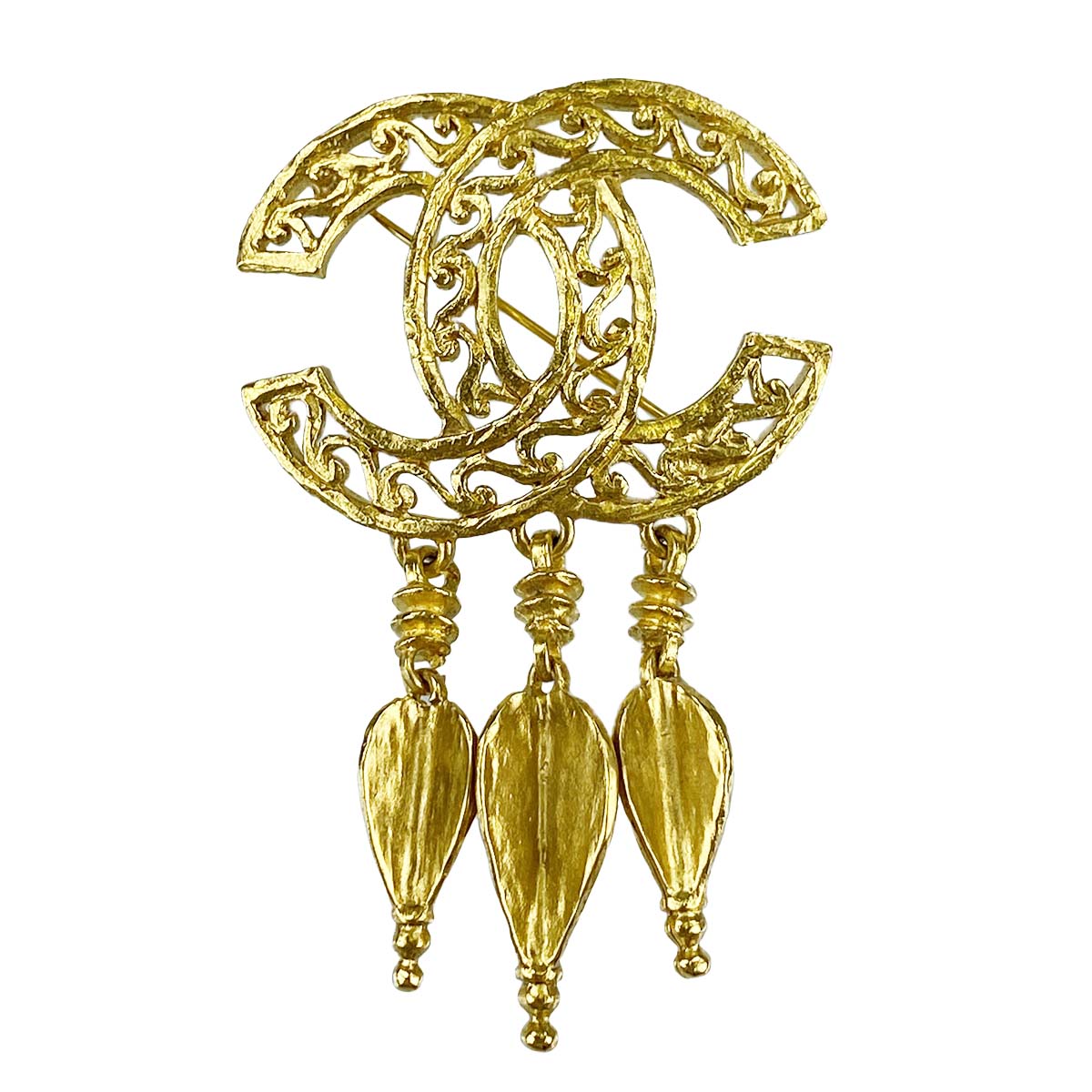 シャネル ゴールドメッキ CCロゴ ゴールド ブローチ