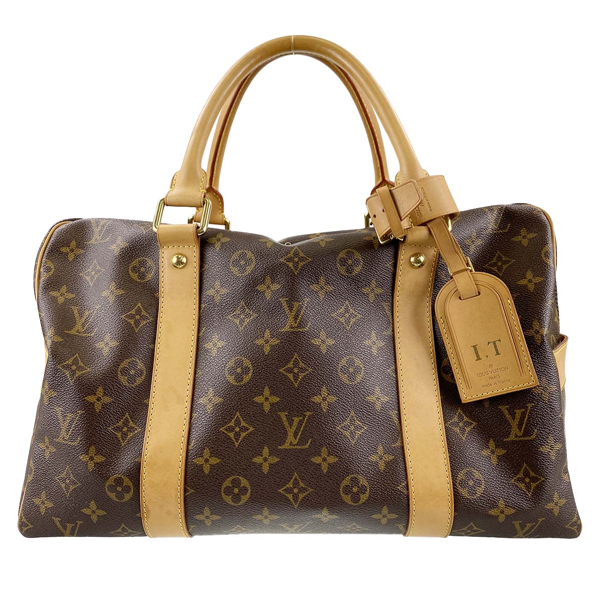 ルイ・ヴィトン モノグラム キャリーオール ブラウン ボストンバッグ