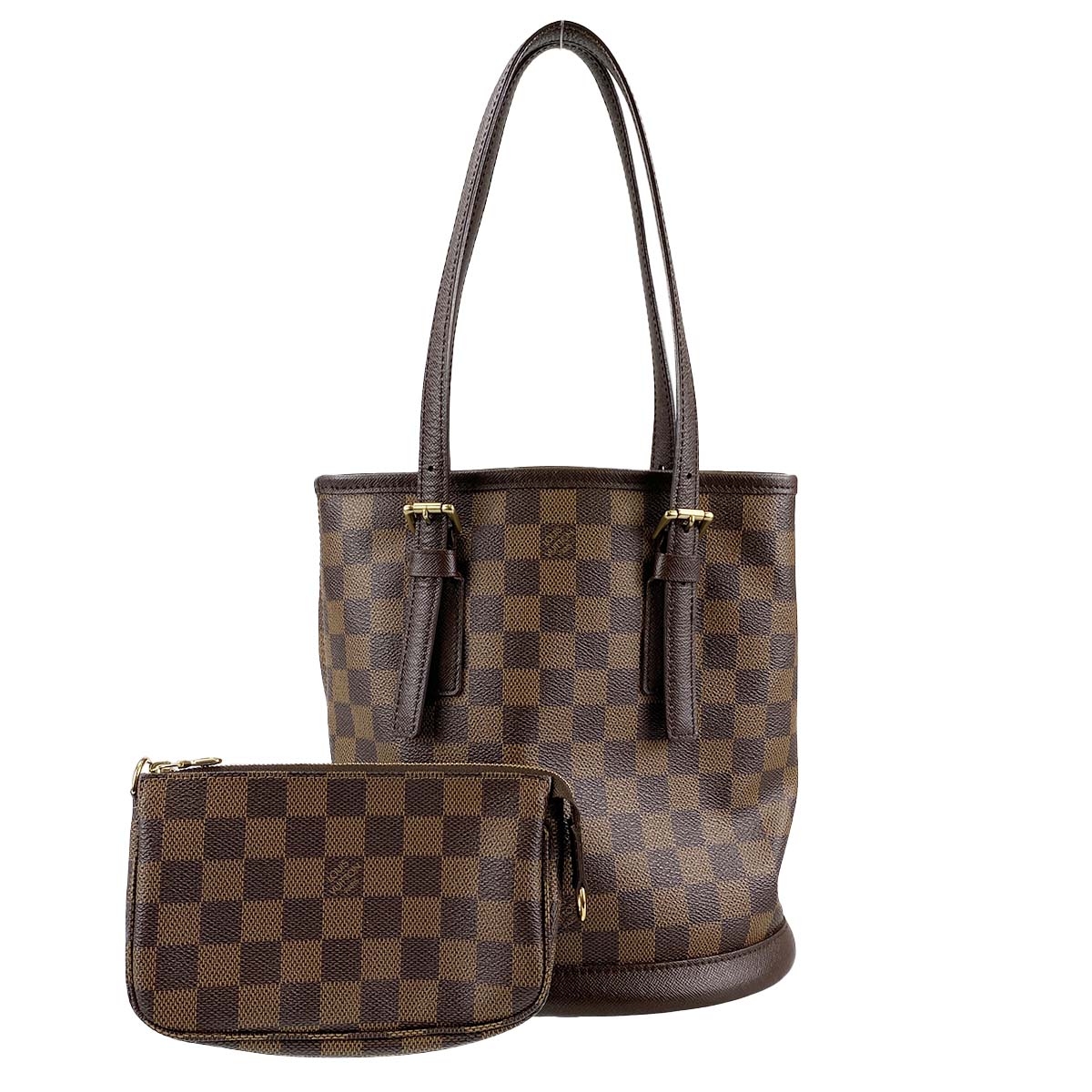 ルイ・ヴィトン ダミエ エベヌ マレ バケット ブラウン トートバッグ