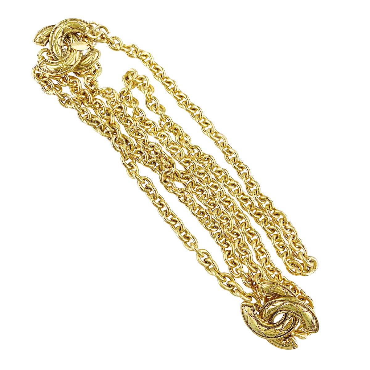 シャネル ゴールドメッキ CCロゴ ゴールド チェーンベルト