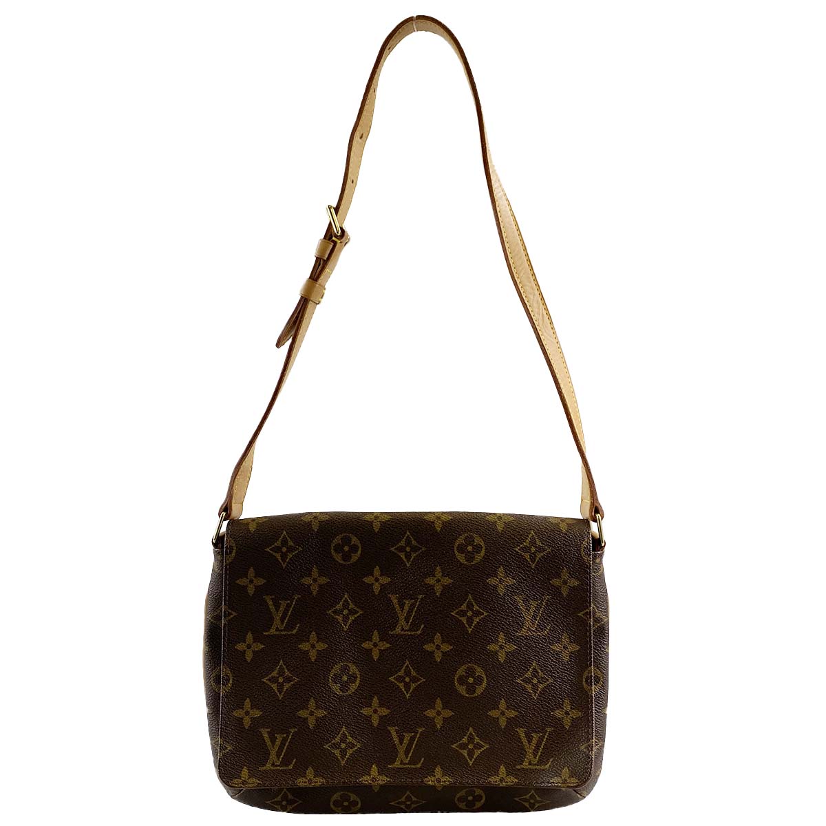 ルイ・ヴィトン モノグラム ミュゼット タンゴ  ブラウン ショート ショルダーバッグ