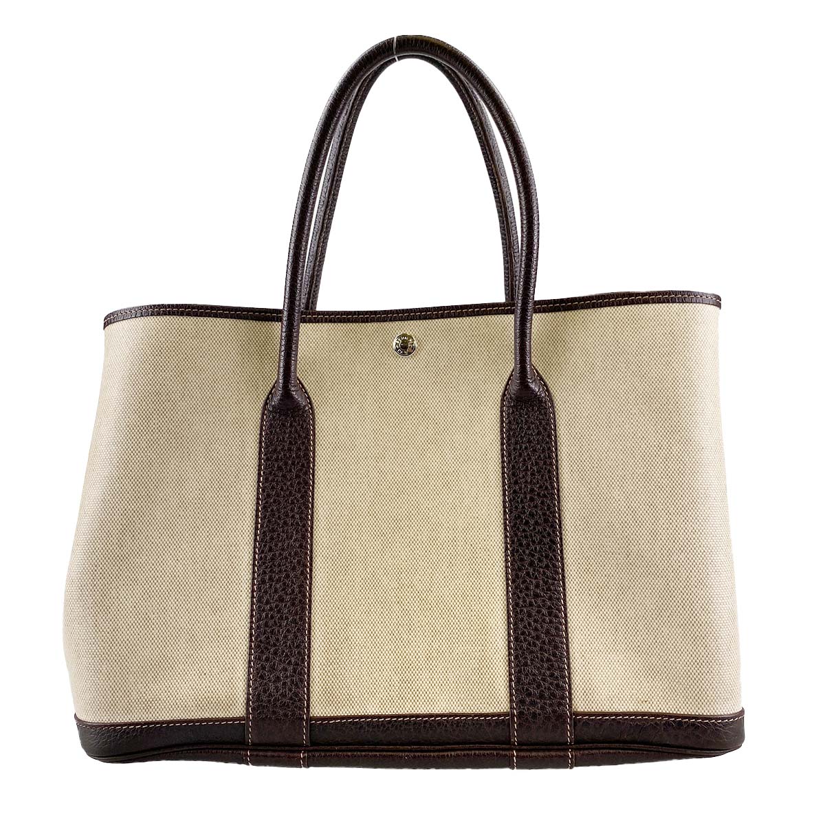 エルメス ガーデンパーティTPM キャンバス ベージュ トートバッグ