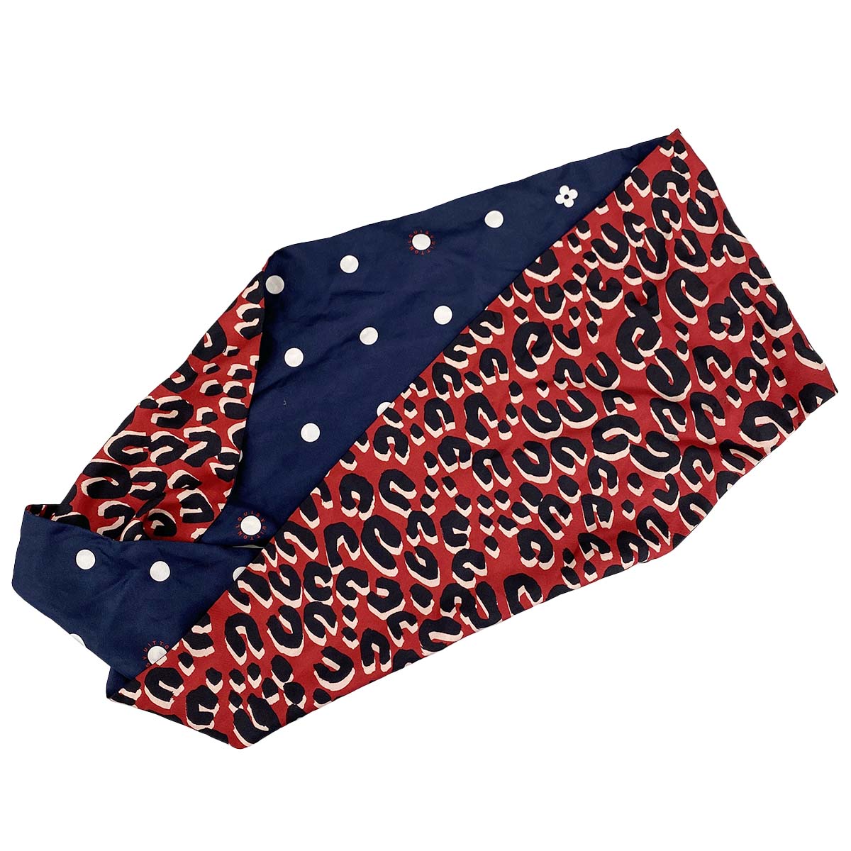 ルイ・ヴィトン シルク レオパード ドット スヌード