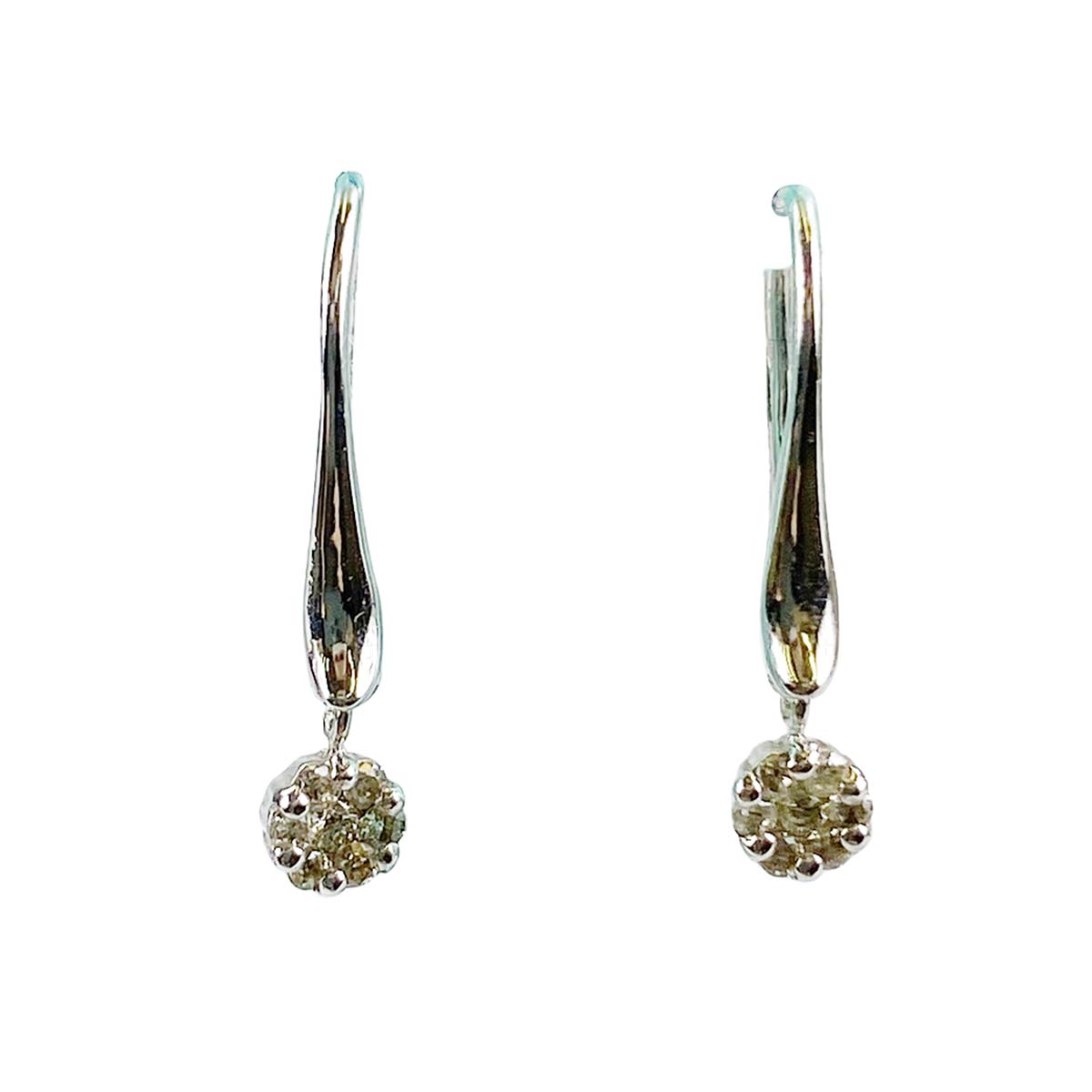 ジュエリー ダイヤモンド D0.05 ホワイトゴールド K18WG ピアス