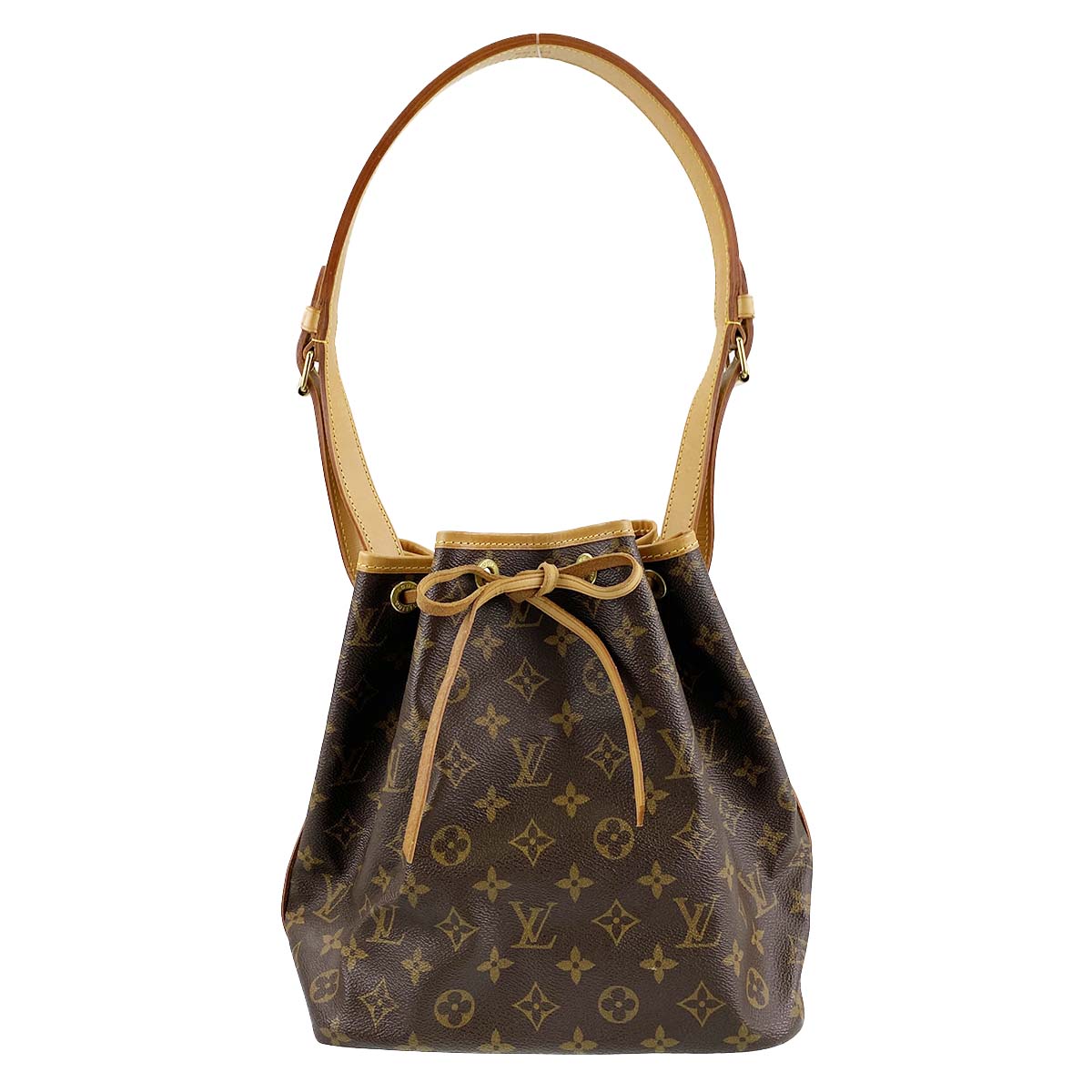 ルイ・ヴィトン モノグラム プチ ノエ ブラウン ショルダーバッグ