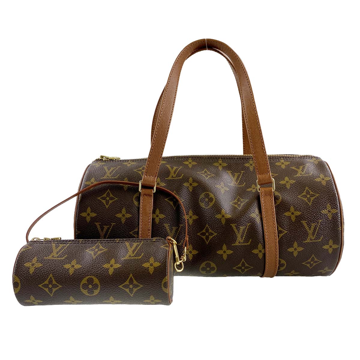 ルイ・ヴィトン モノグラム パピヨン30 ブラウン ハンドバッグ