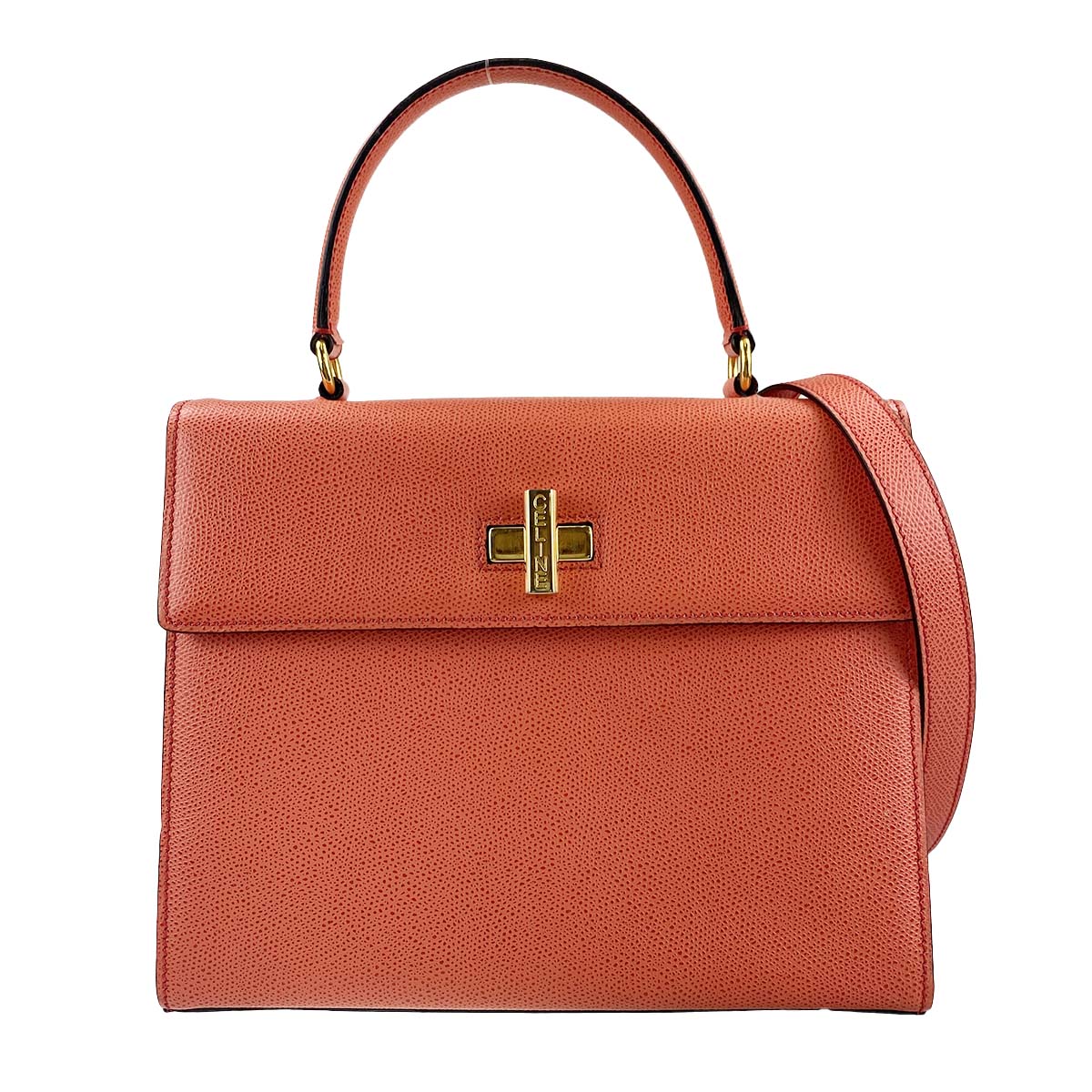 セリーヌ レザー 2WAY ハンドバッグ