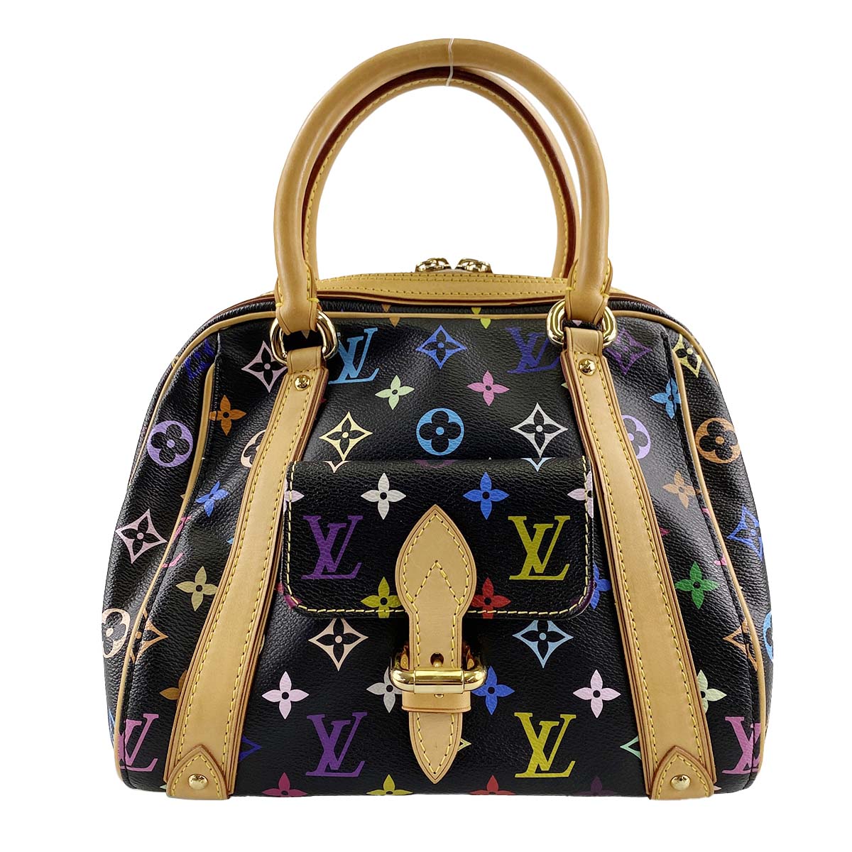 ルイ・ヴィトン モノグラム マルチカラー プリシラ ノワール ハンドバッグ