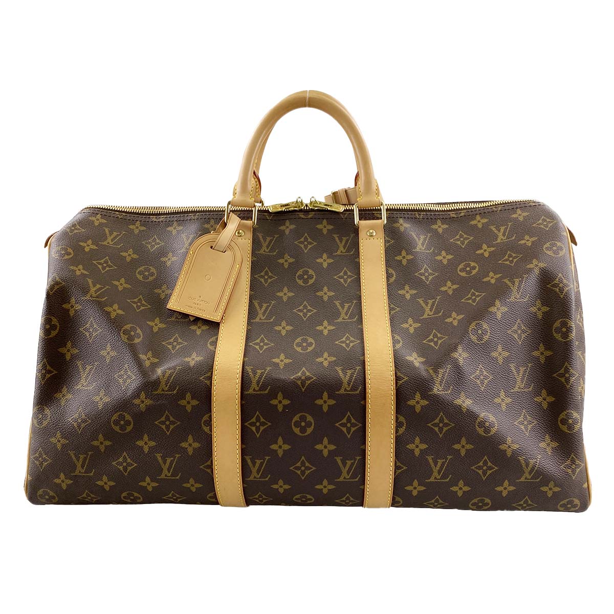 ルイ・ヴィトン モノグラム キーポル50 ブラウン ボストンバッグ