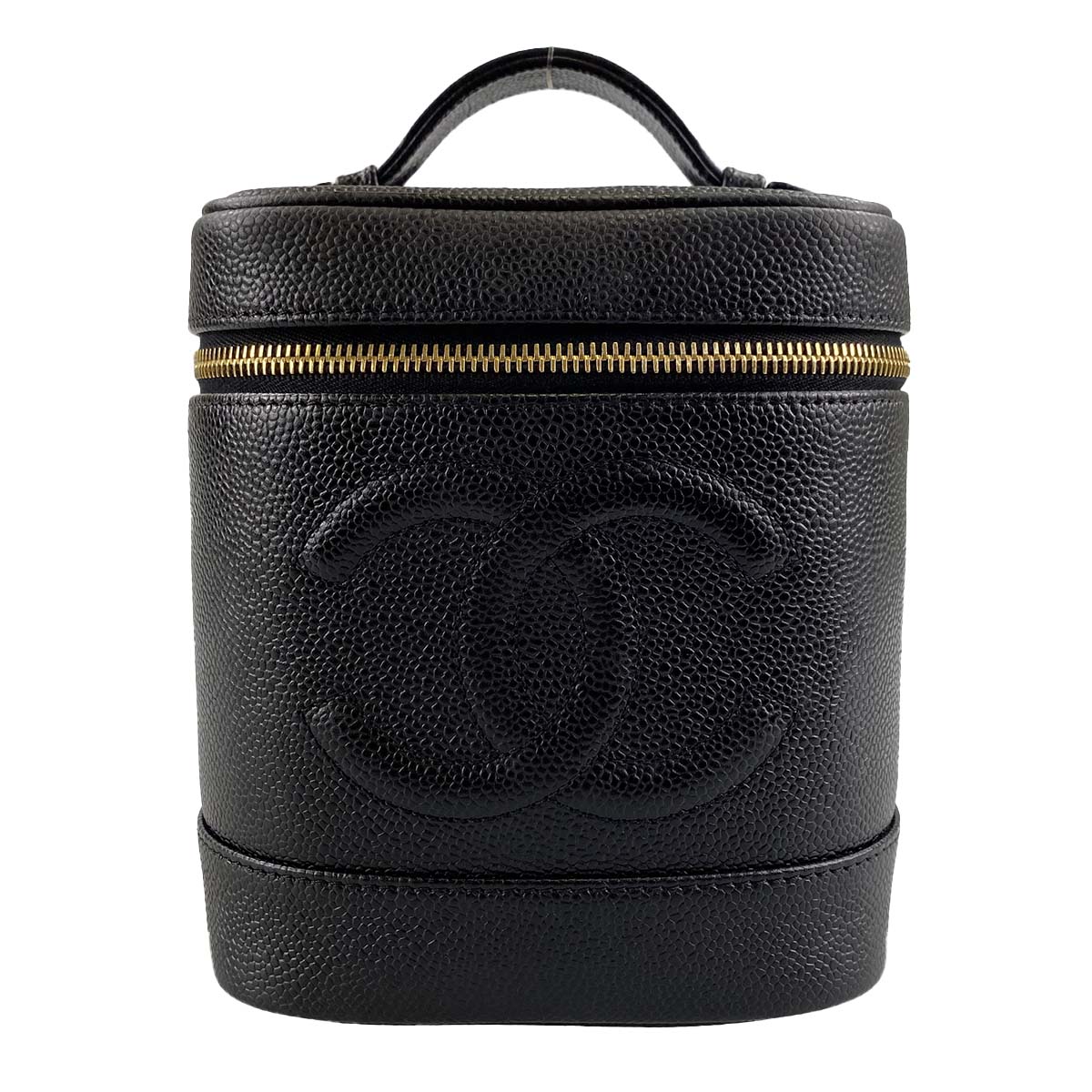 シャネル キャビアスキン ブラック バニティバッグ